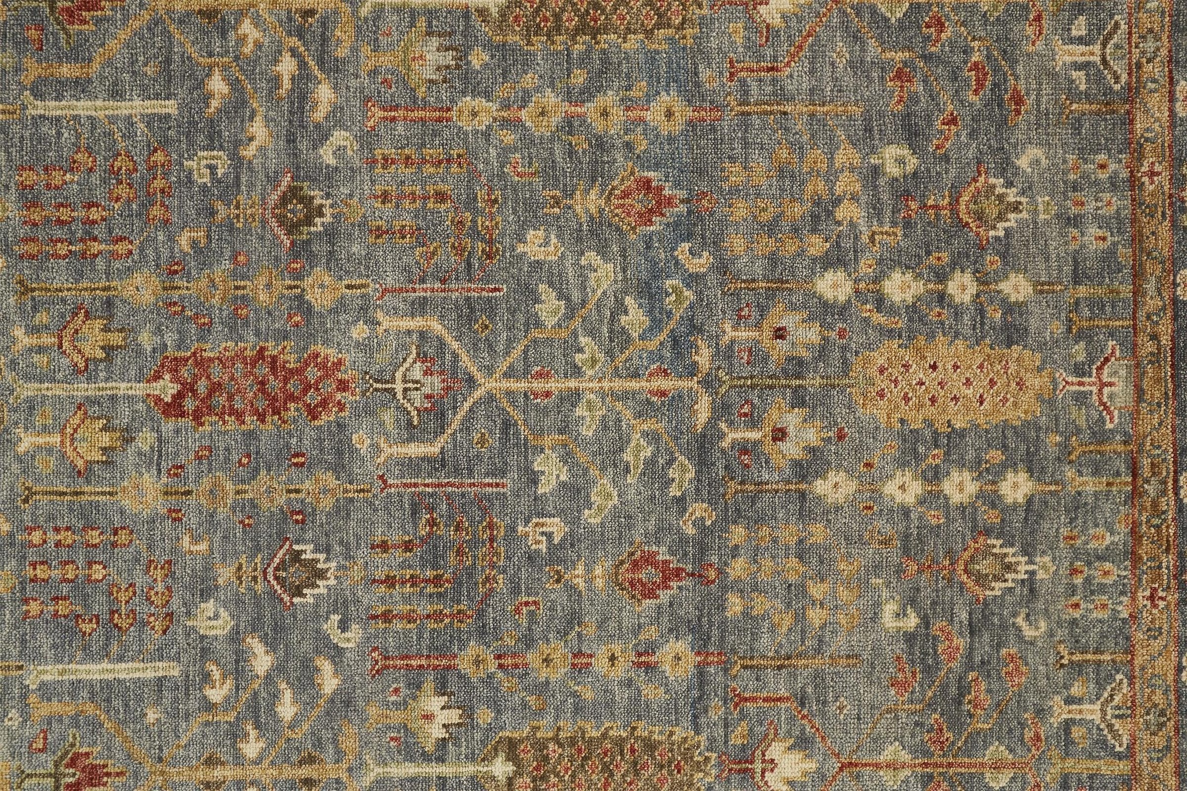 Feizy Carrington 6499F Rug in Blue / Rust - Image 2