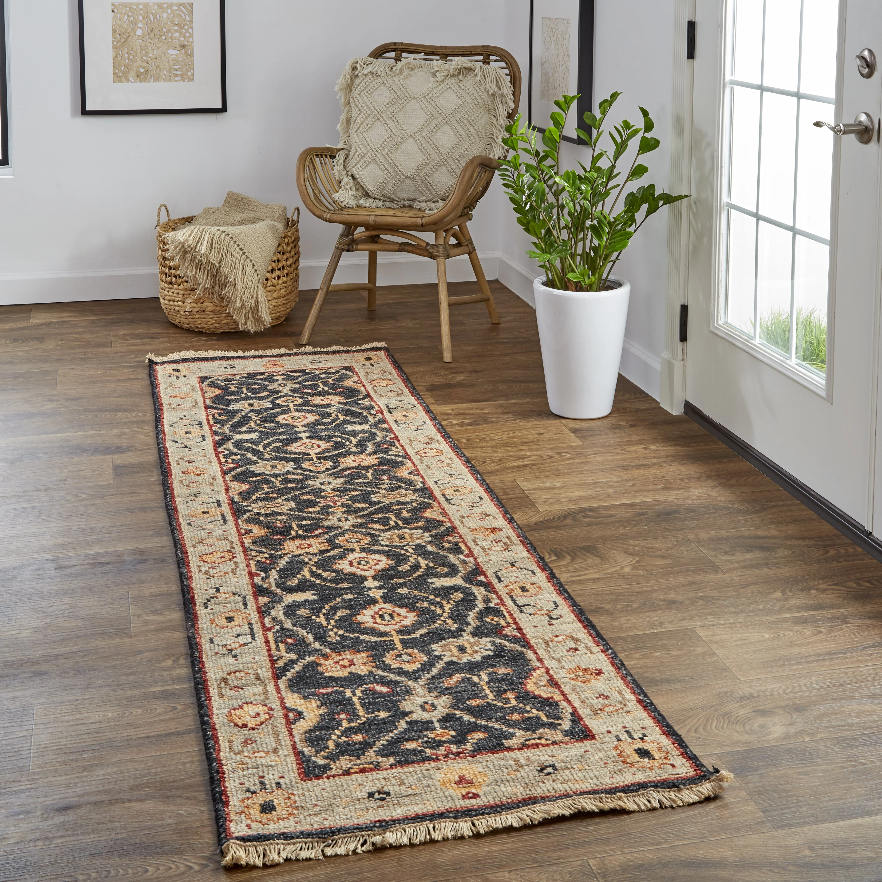 Feizy Carrington 6500F Rug in Black / Gold - Image 4