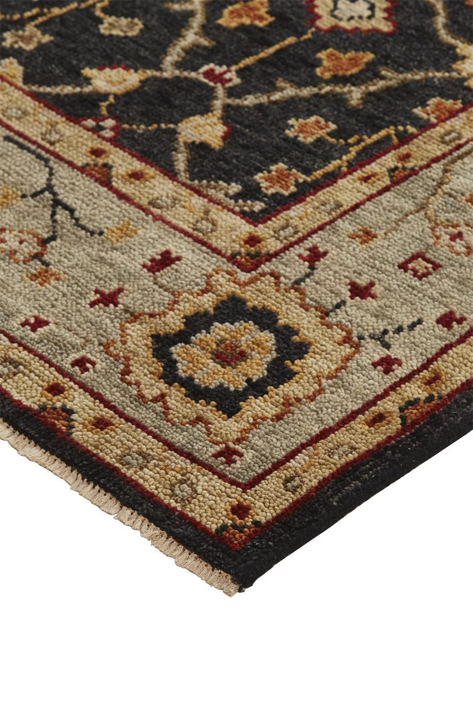 Feizy Carrington 6500F Rug in Black / Gold - Image 6