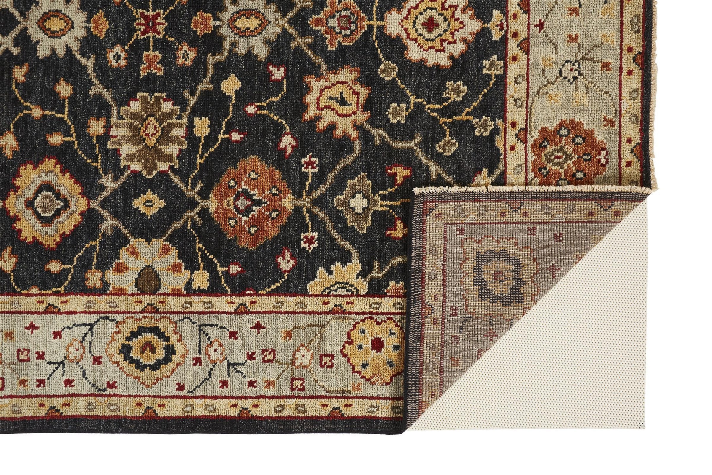 Feizy Carrington 6500F Rug in Black / Gold - Image 7