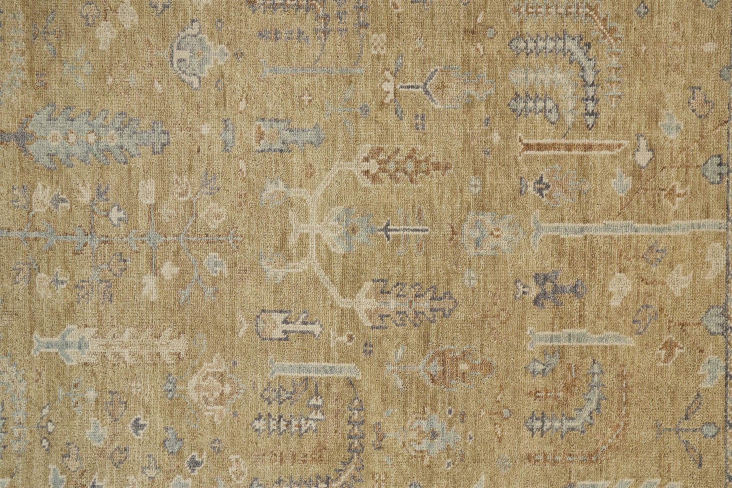 Feizy Carrington 6501F Rug in Gold / Light Blue - Image 2