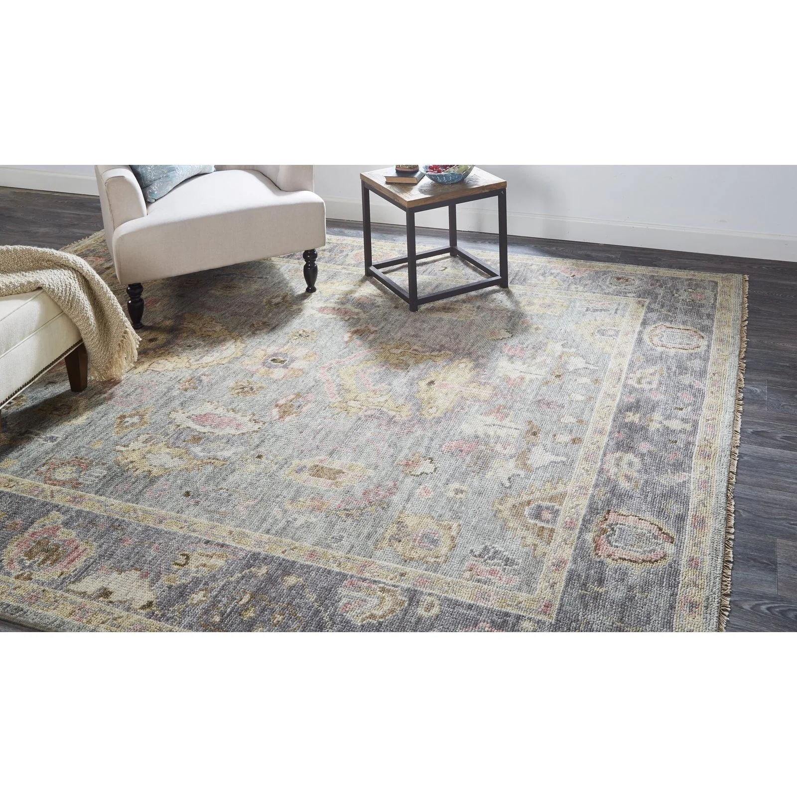 Feizy Carrington 6504F Rug in Gray / Gold - Image 4