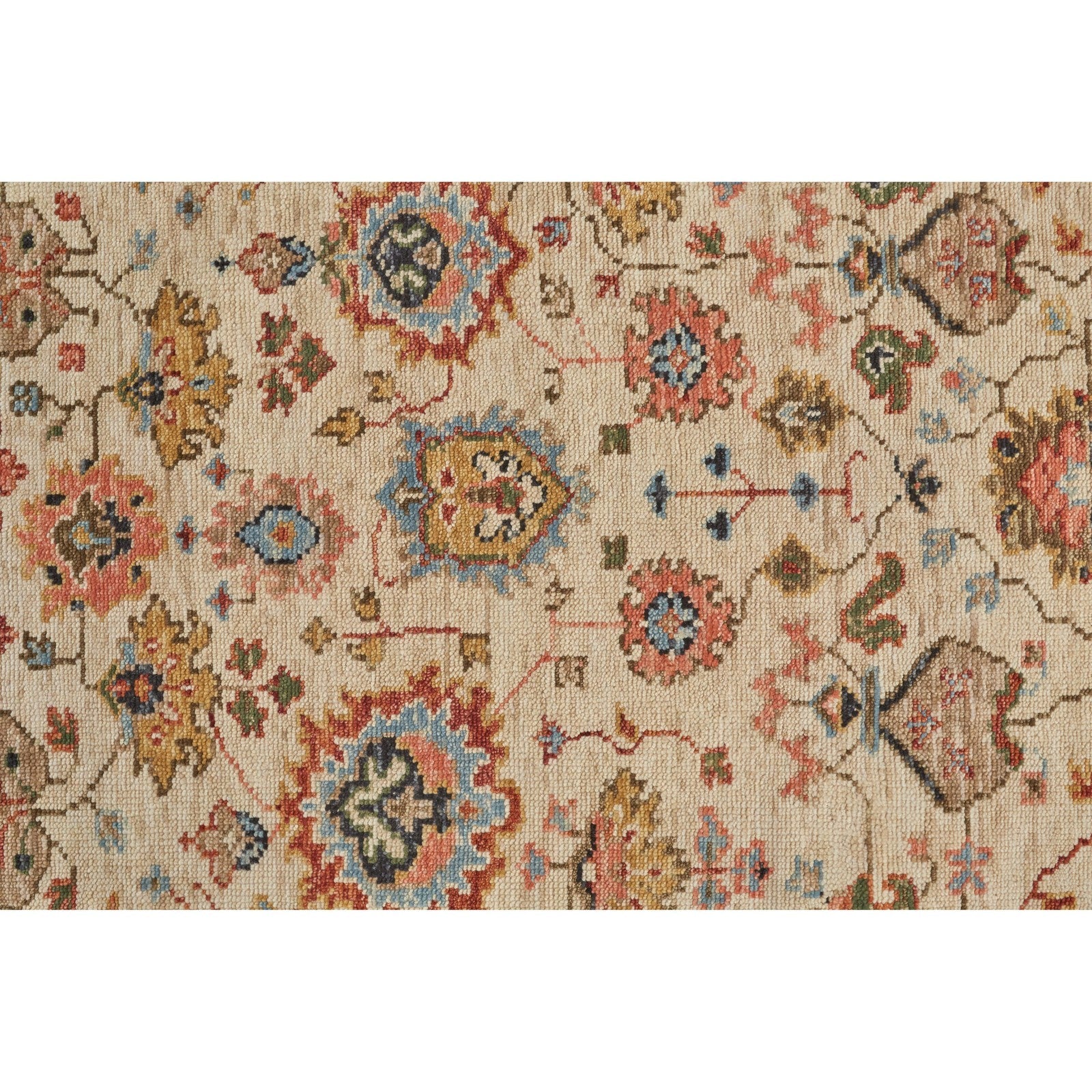 Feizy Carrington 6805F Traditional Oriental in Ivory/Red/Blue - Image 7