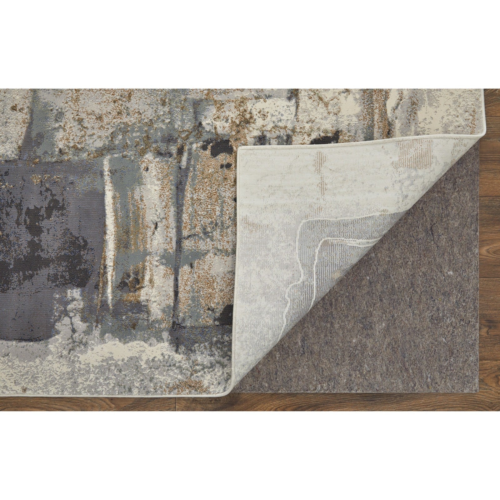 Feizy Clio 39LUF Modern Watercolor in Brown/Gray/Black - Image 6