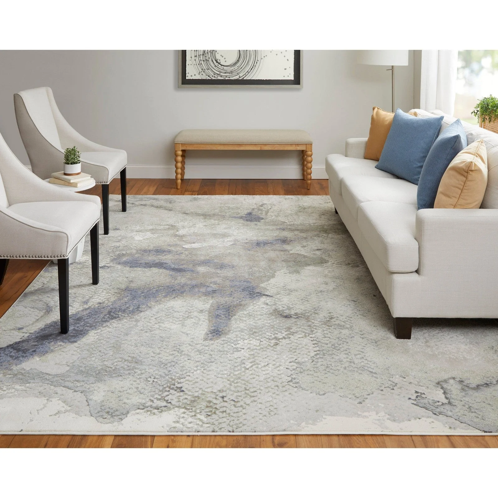 Feizy Clio 39LVF Modern Abstract in Taupe/Brown/Black - Image 2