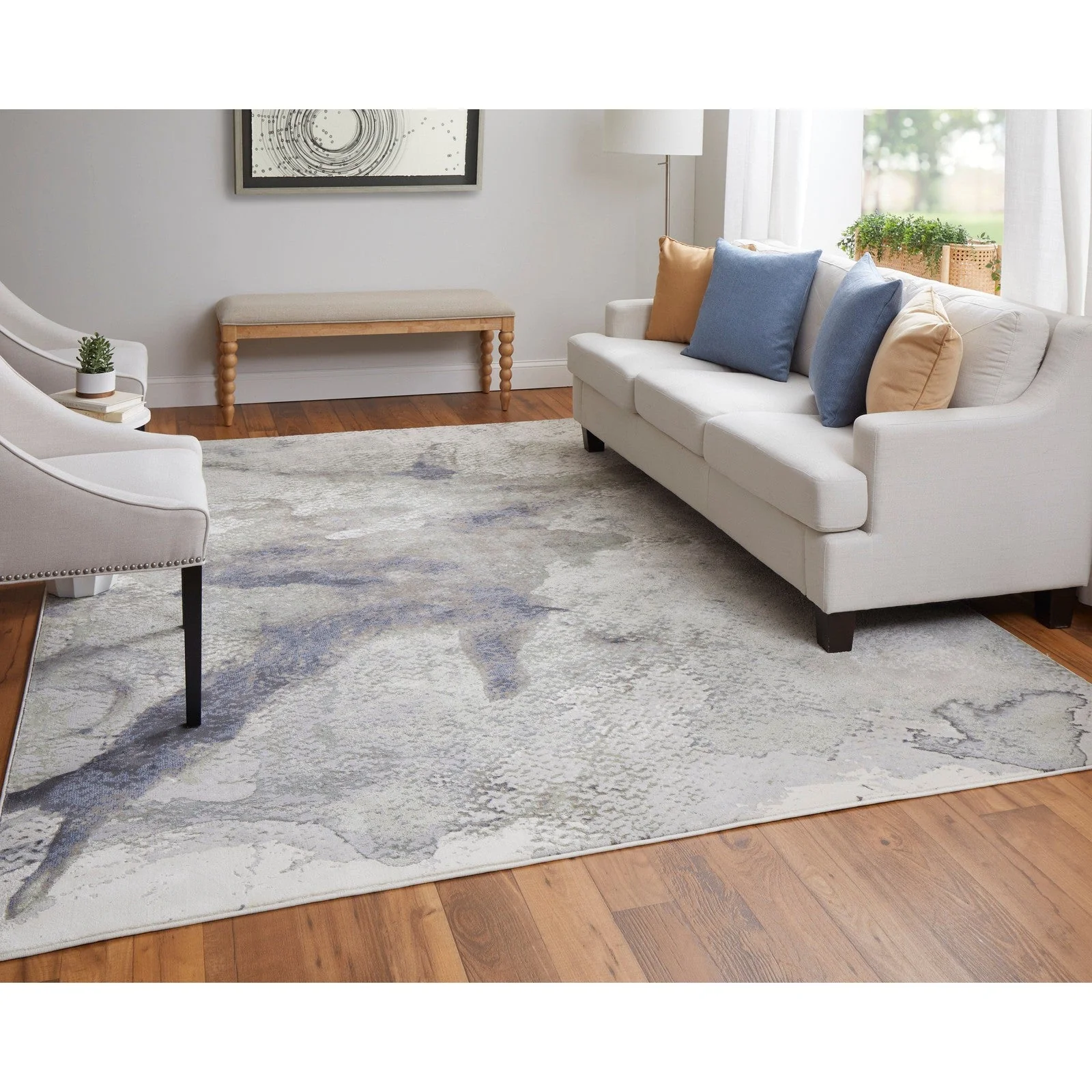 Feizy Clio 39LVF Modern Abstract in Taupe/Brown/Black - Image 3
