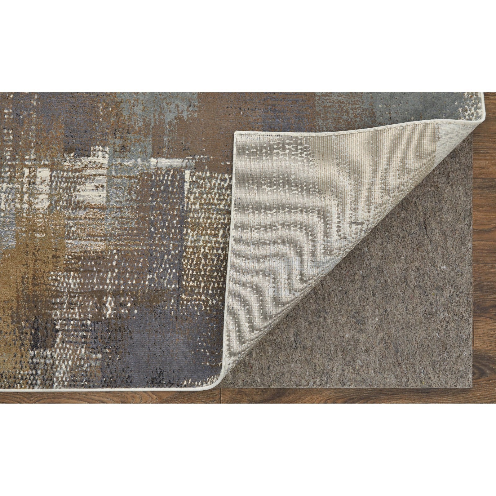 Feizy Clio 39LWF Modern Abstract in Ivory/Gray/Brown - Image 6