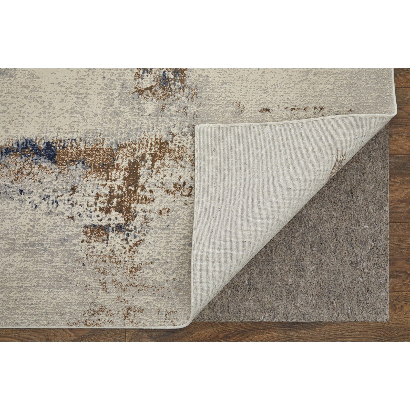 Feizy Clio 39LXF Modern Abstract in Ivory/Blue/Brown - Image 6