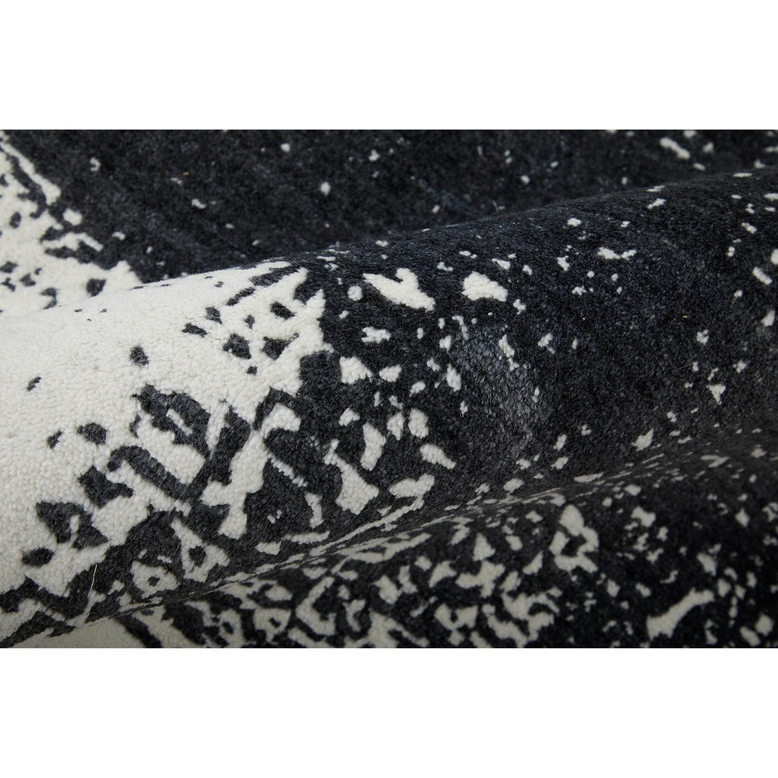 Feizy Coda 8927F Modern Abstract Rug in Black/White - Image 6