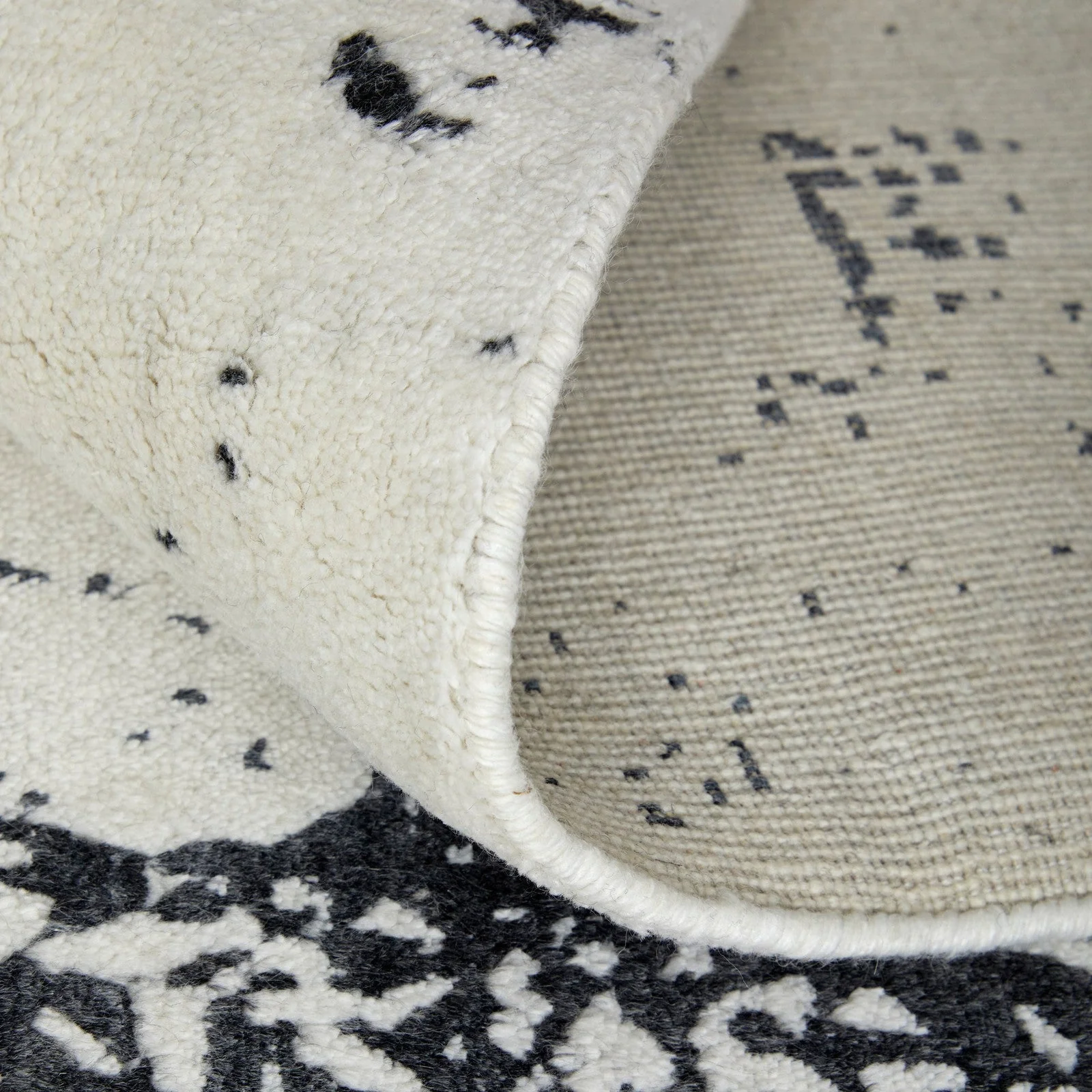 Feizy Coda 8927F Modern Abstract Rug in Black/White - Image 7