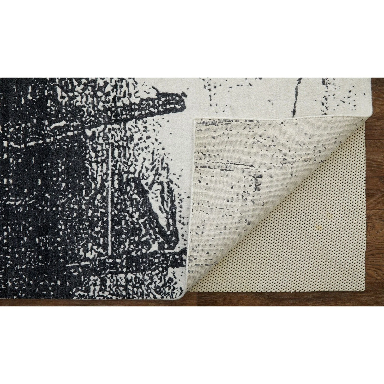 Feizy Coda 8927F Modern Abstract Rug in Black/White - Image 9
