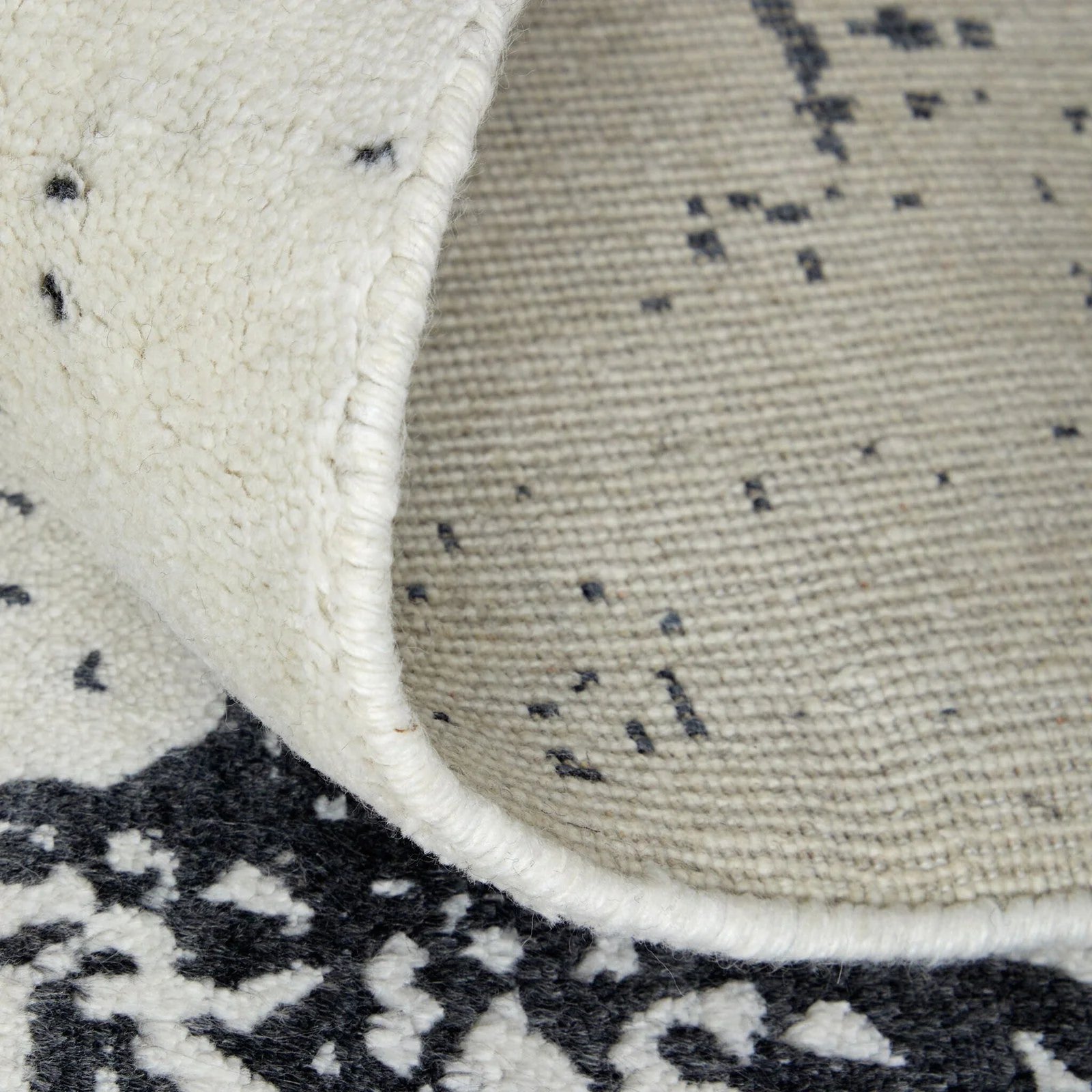 Feizy Coda 8928F Modern Abstract Rug in Black/White - Image 4