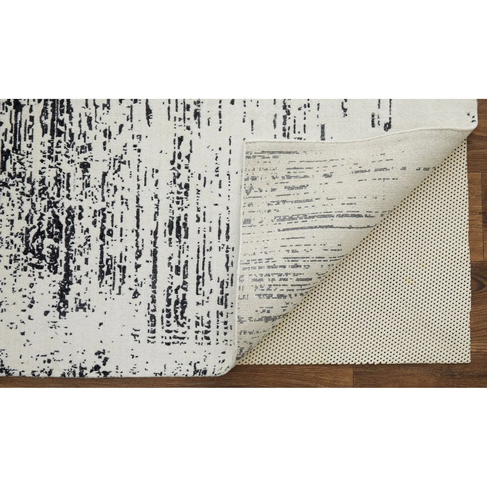 Feizy Coda 8928F Modern Abstract Rug in Black/White - Image 6