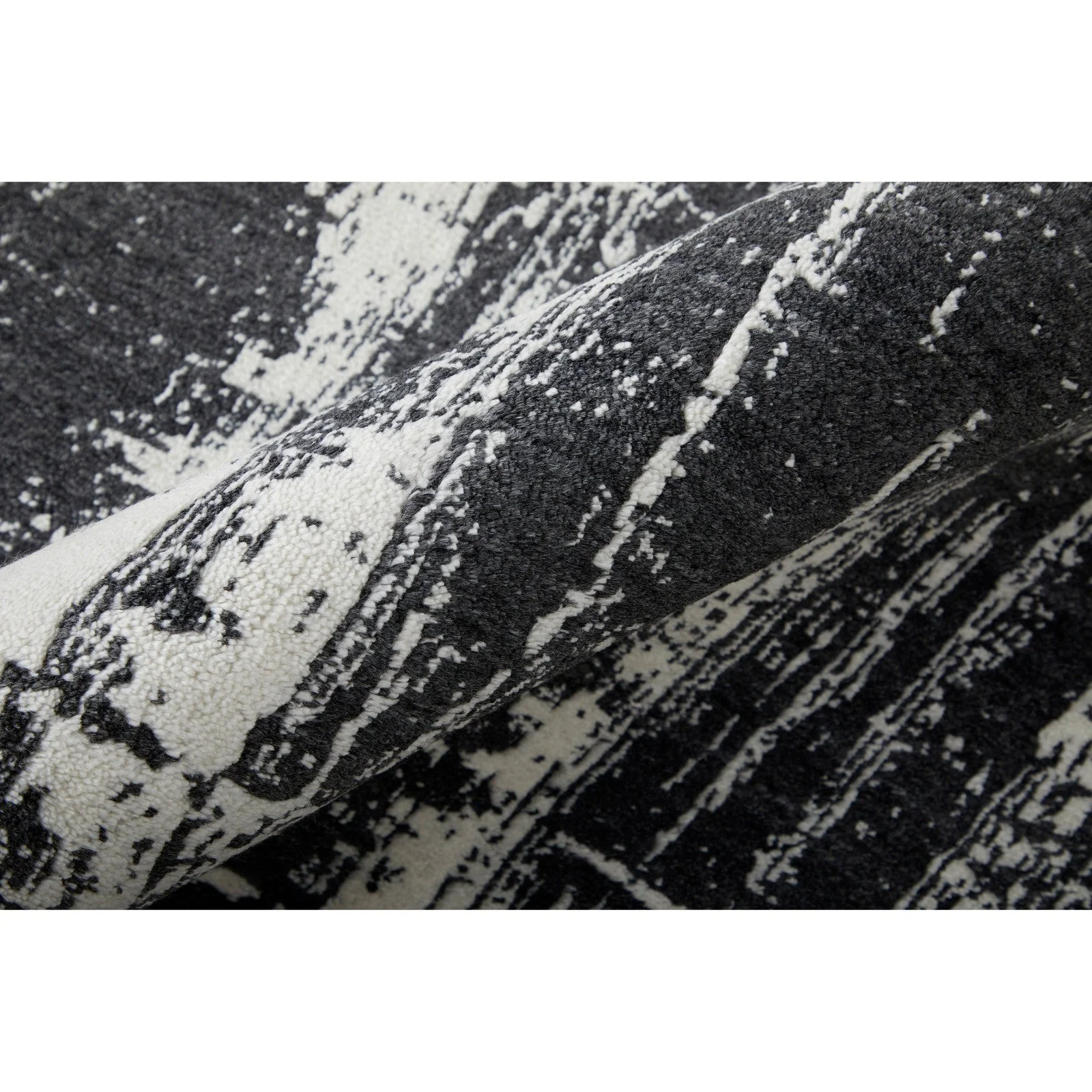 Feizy Coda 8929F Modern Abstract Rug in Black/White - Image 6