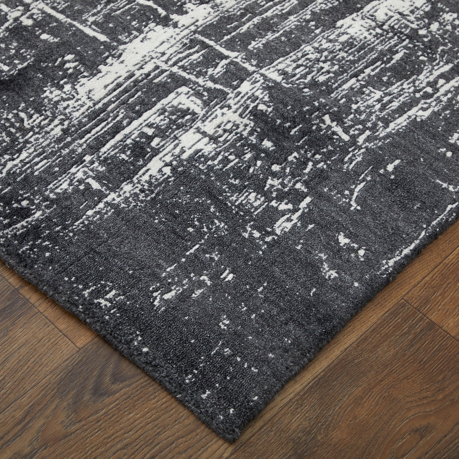 Feizy Coda 8929F Modern Abstract Rug in Black/White - Image 8