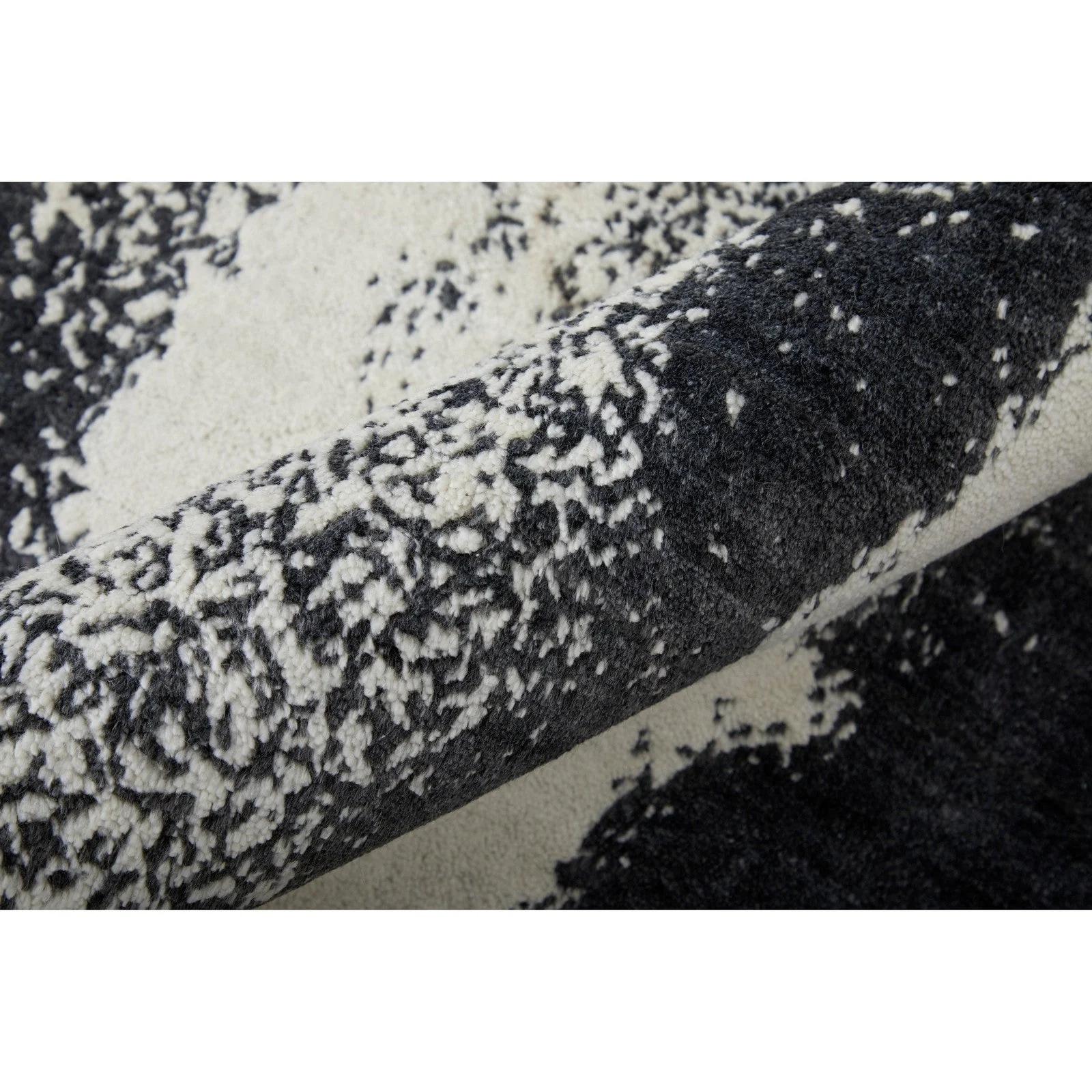 Feizy Coda 8930F Modern Abstract Rug in Black/White - Image 6