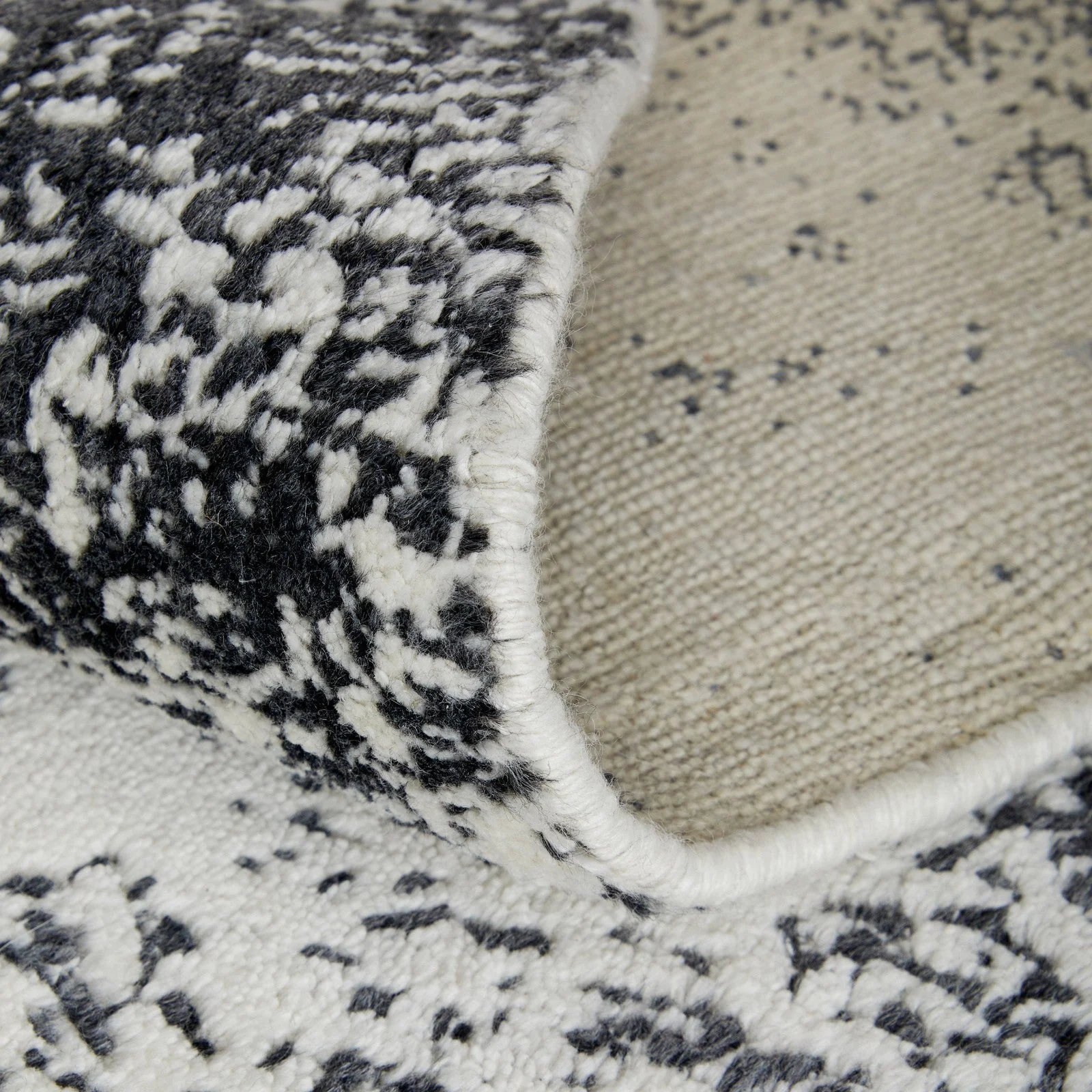 Feizy Coda 8930F Modern Abstract Rug in Black/White - Image 7
