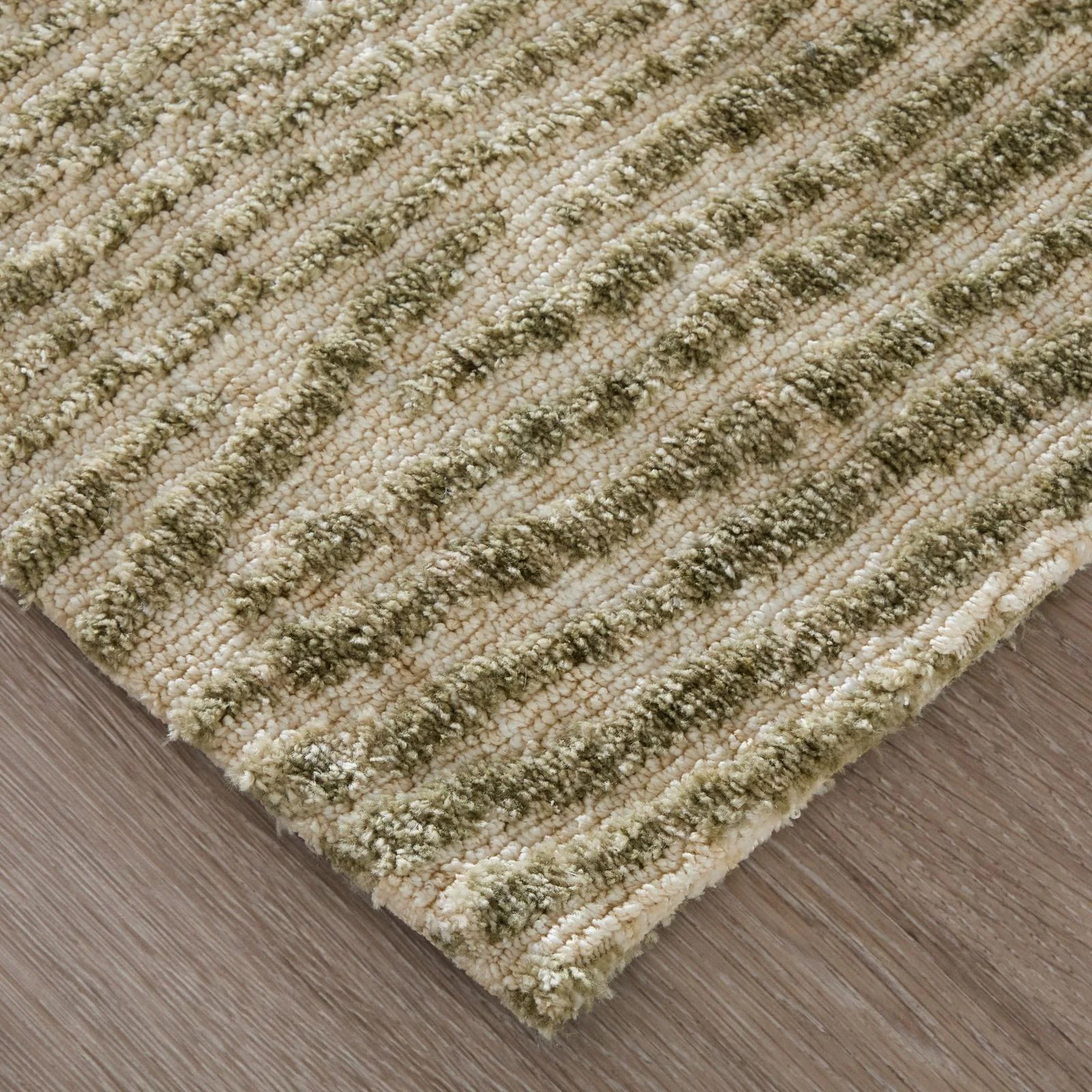 Feizy Colton 8A53F Modern Abstract Rug in Green/Tan - Image 6