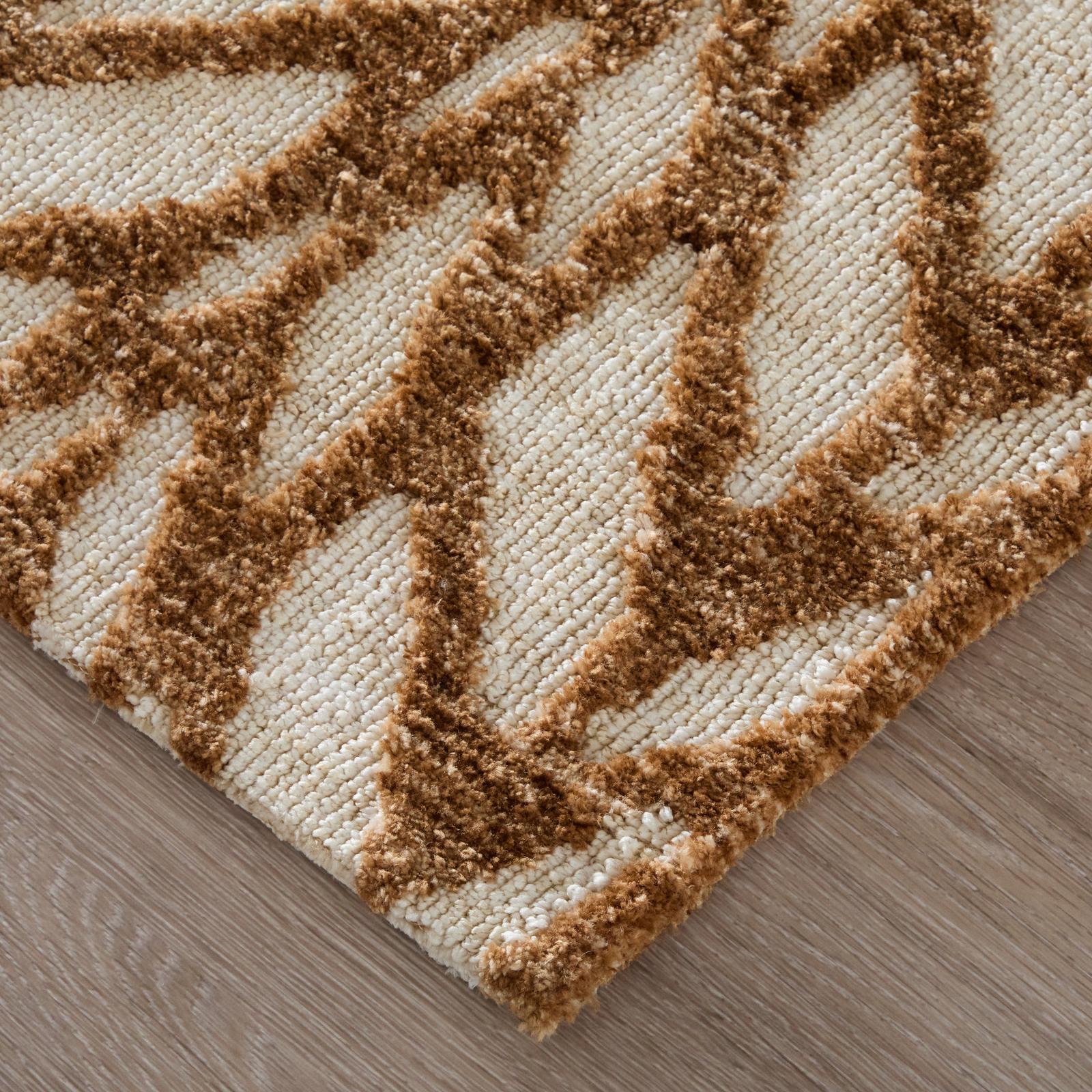 Feizy Colton 8A55F Modern Chevron Rug in Brown/Tan - Image 4