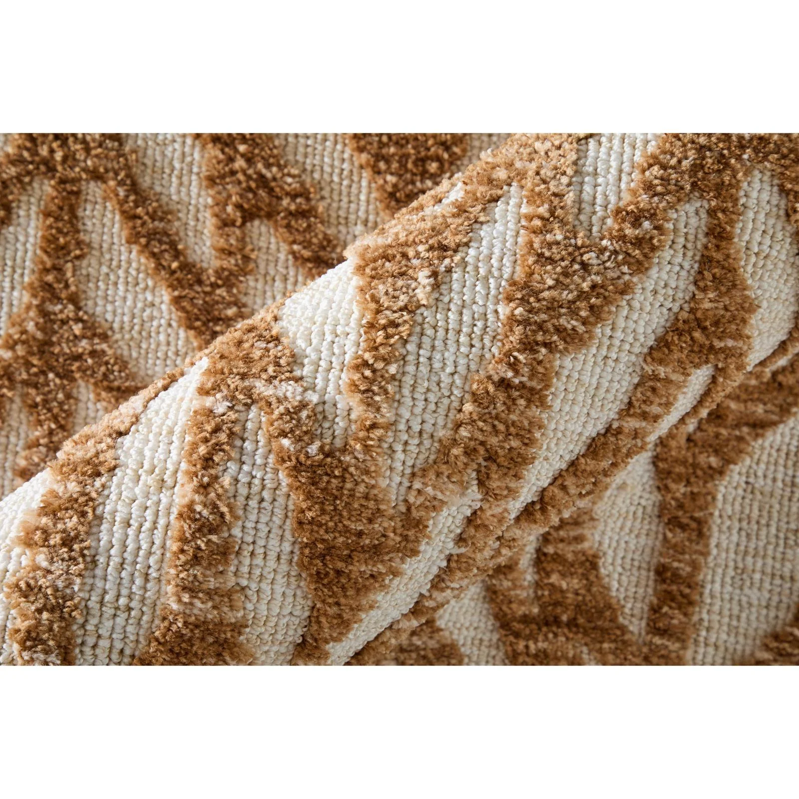 Feizy Colton 8A55F Modern Chevron Rug in Brown/Tan - Image 6