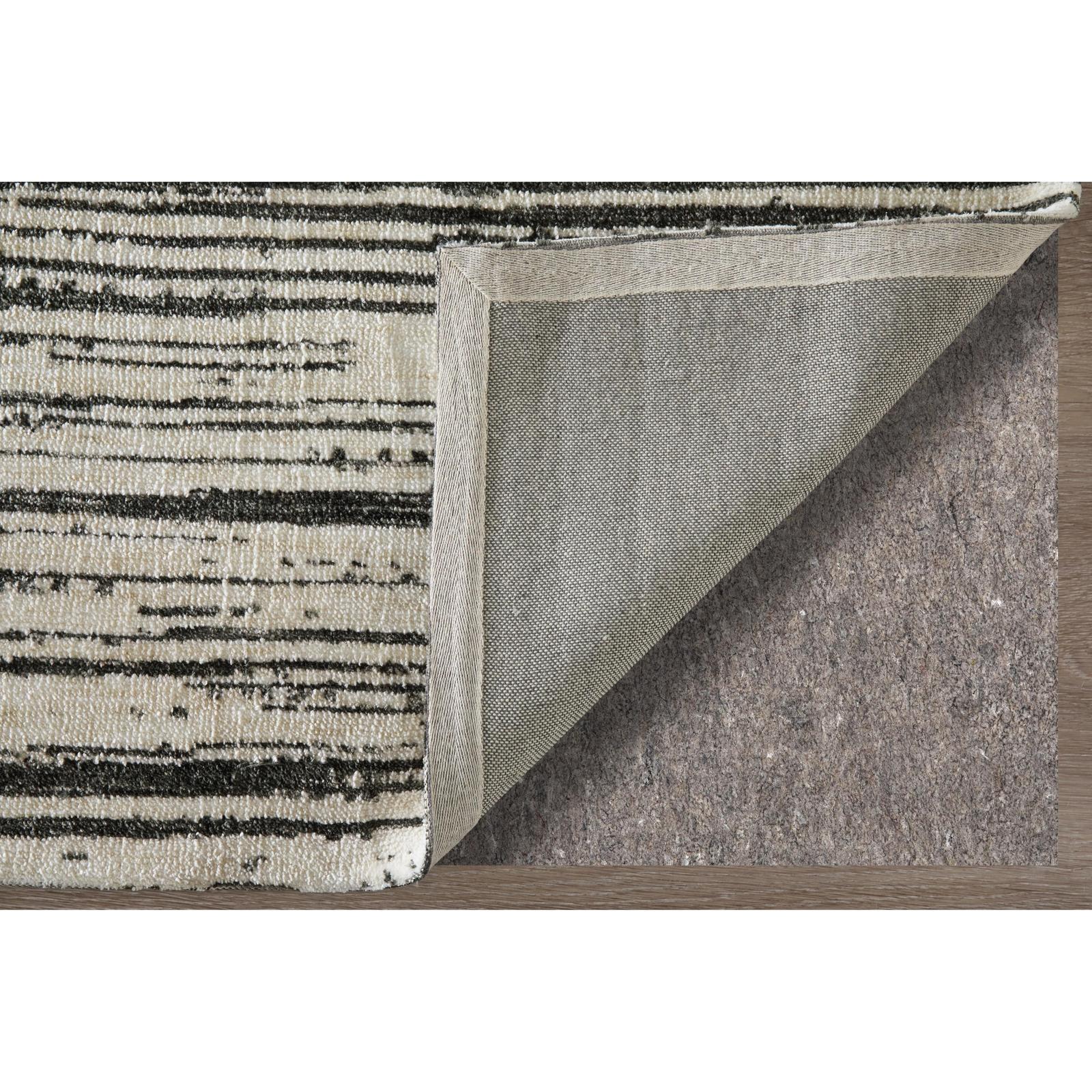 Feizy Colton 8A56F Modern Abstract Rug in Black/Ivory - Image 5