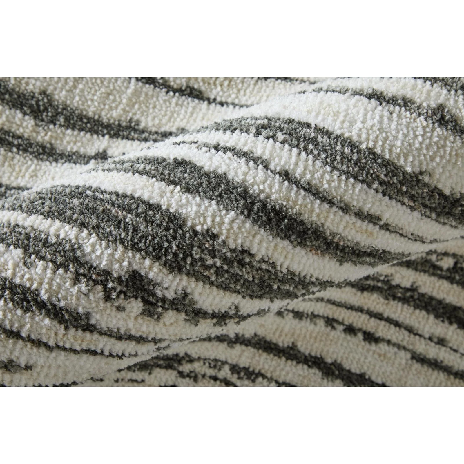 Feizy Colton 8A56F Modern Abstract Rug in Black/Ivory - Image 6