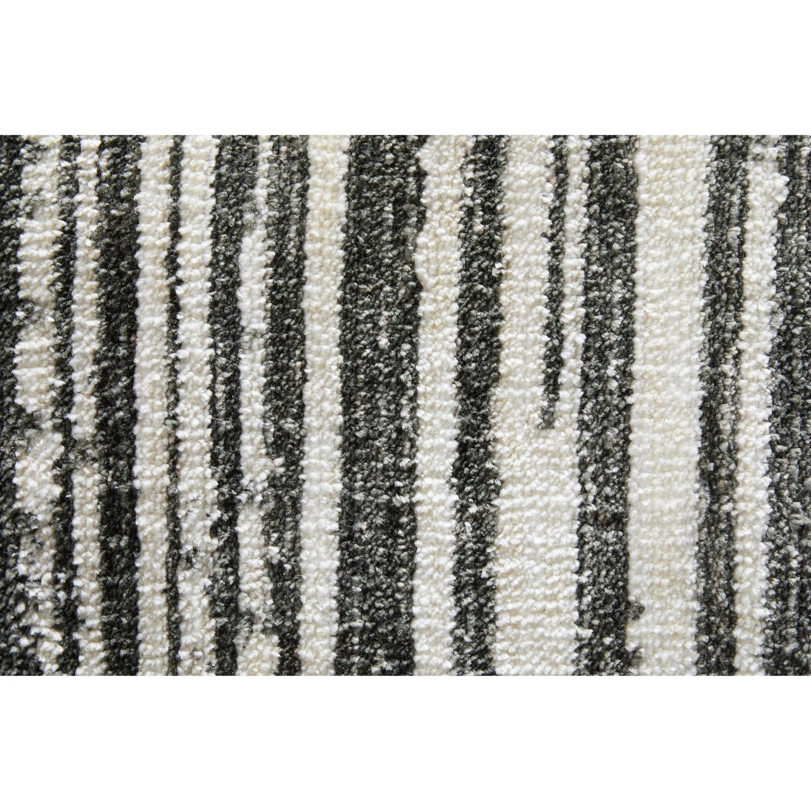 Feizy Colton 8A56F Modern Abstract Rug in Black/Ivory - Image 7