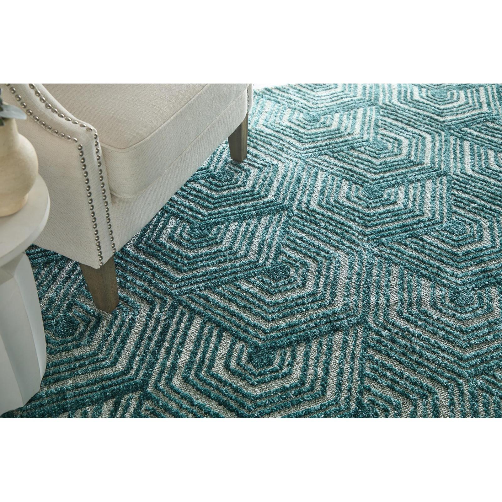 Feizy Colton 8A57F Modern Geometric Rug in Blue - Image 3