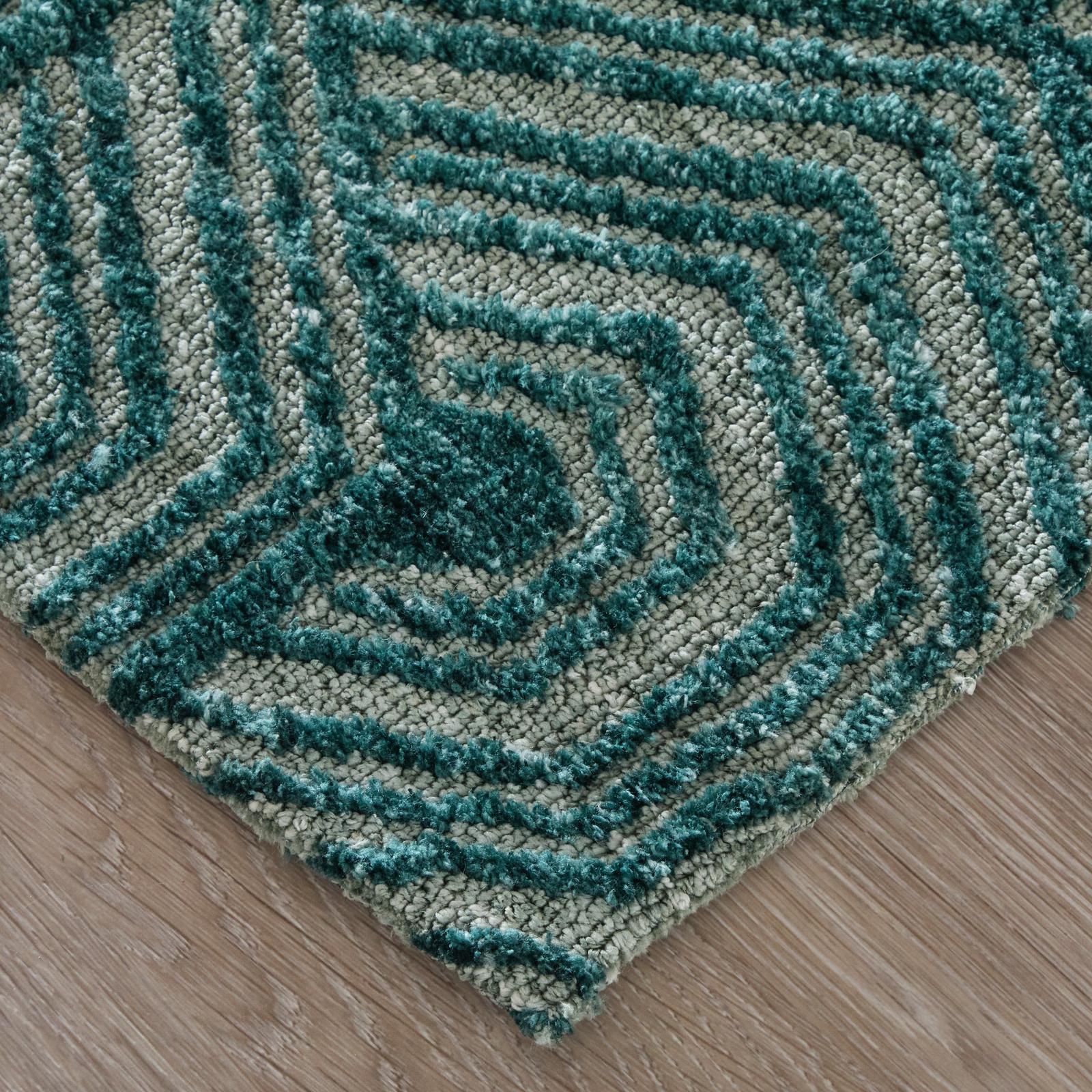 Feizy Colton 8A57F Modern Geometric Rug in Blue - Image 4