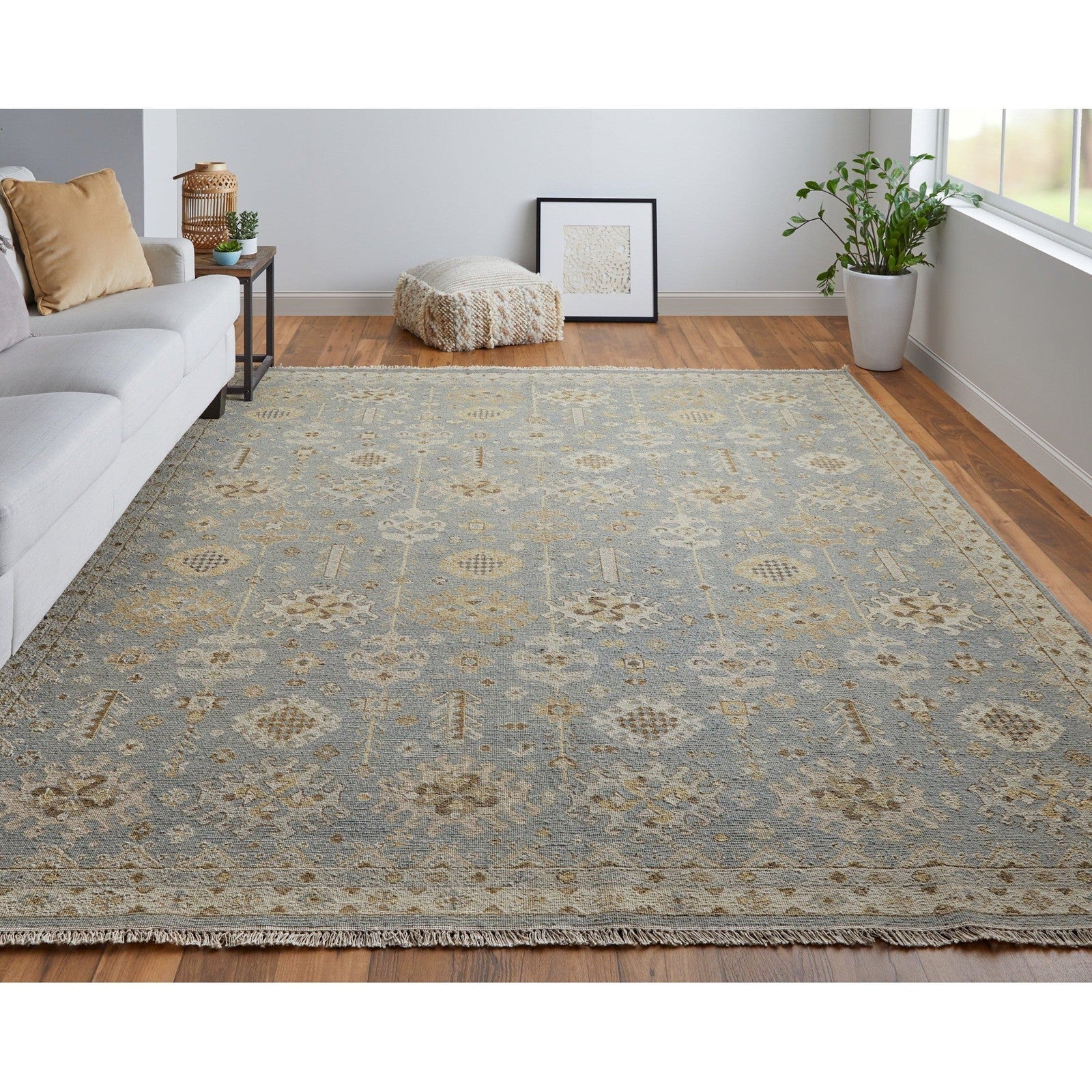 Feizy Corbitt 0610F Traditional Oriental in Blue/Gray/Ivory - Image 2