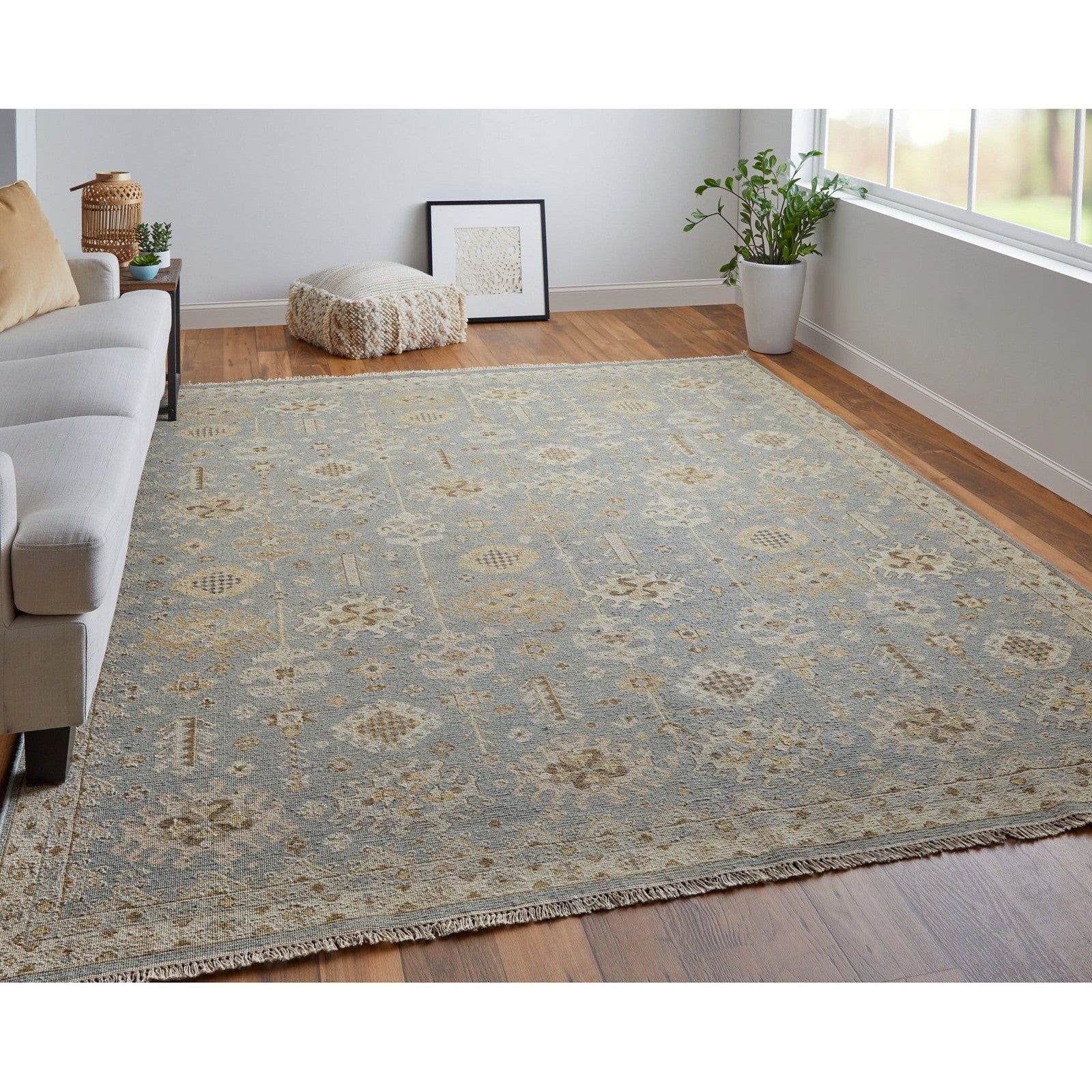 Feizy Corbitt 0610F Traditional Oriental in Blue/Gray/Ivory - Image 3