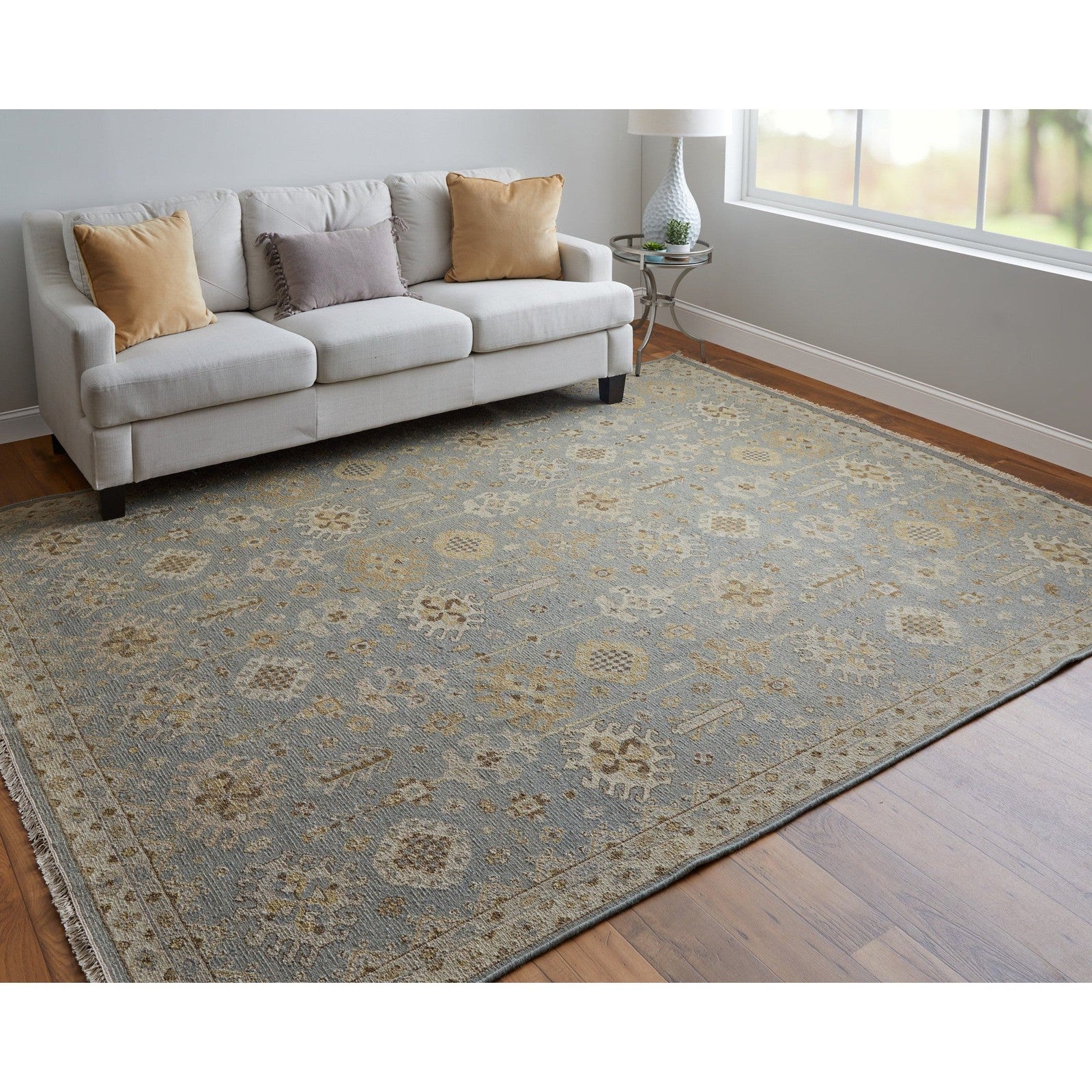 Feizy Corbitt 0610F Traditional Oriental in Blue/Gray/Ivory - Image 4