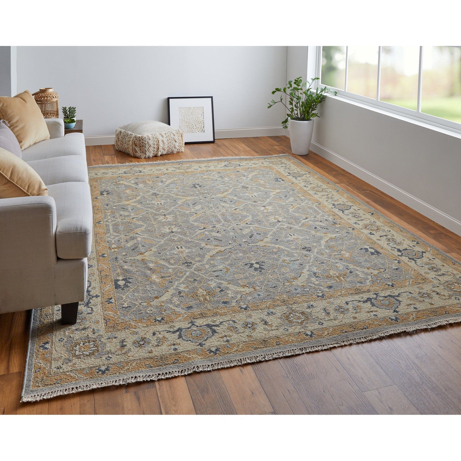 Feizy Corbitt 0611F Traditional Oriental in Gray/Gold - Image 3