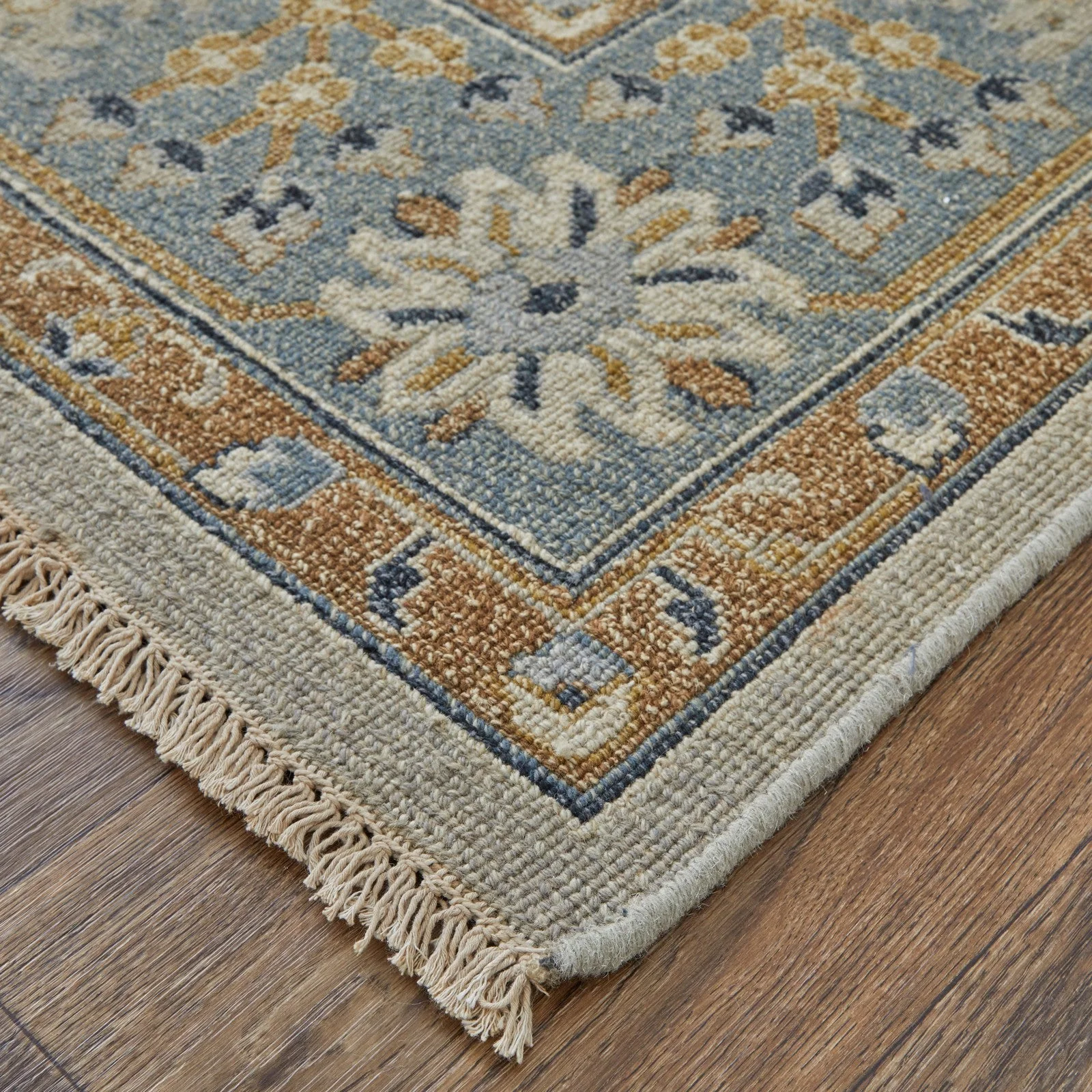 Feizy Corbitt 0612F Traditional Oriental in Blue/Brown/Gray - Image 5