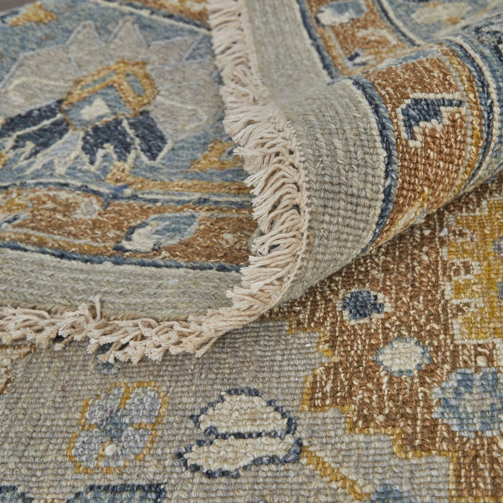 Feizy Corbitt 0612F Traditional Oriental in Blue/Brown/Gray - Image 7