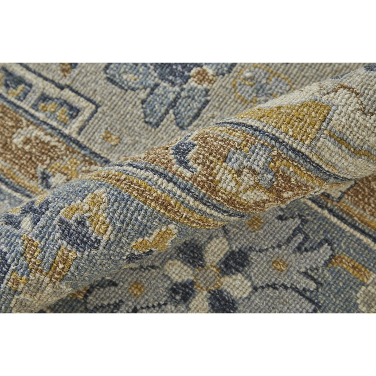 Feizy Corbitt 0612F Traditional Oriental in Blue/Brown/Gray - Image 9