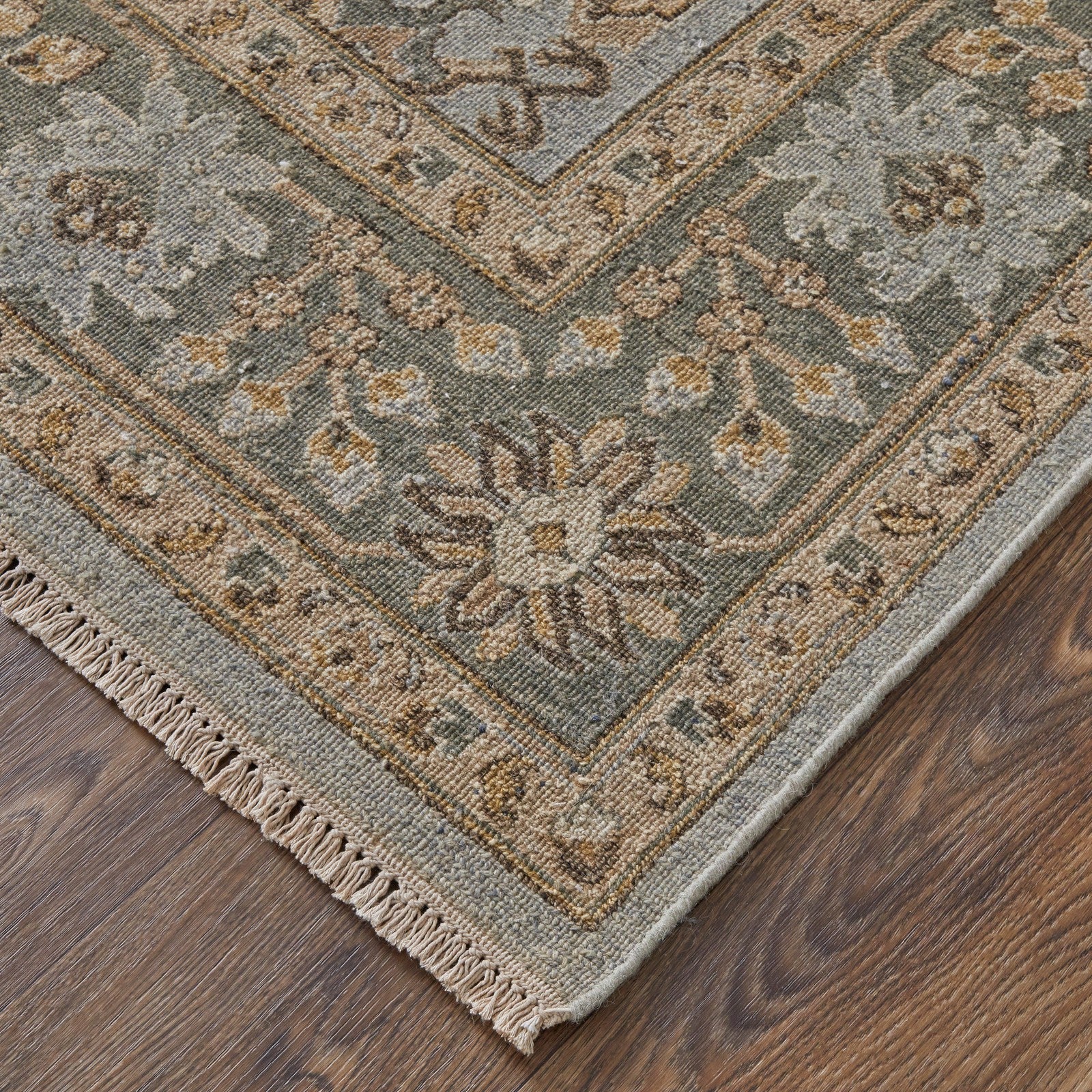Feizy Corbitt 0612F Traditional Oriental in Blue/Gold/Gray - Image 4