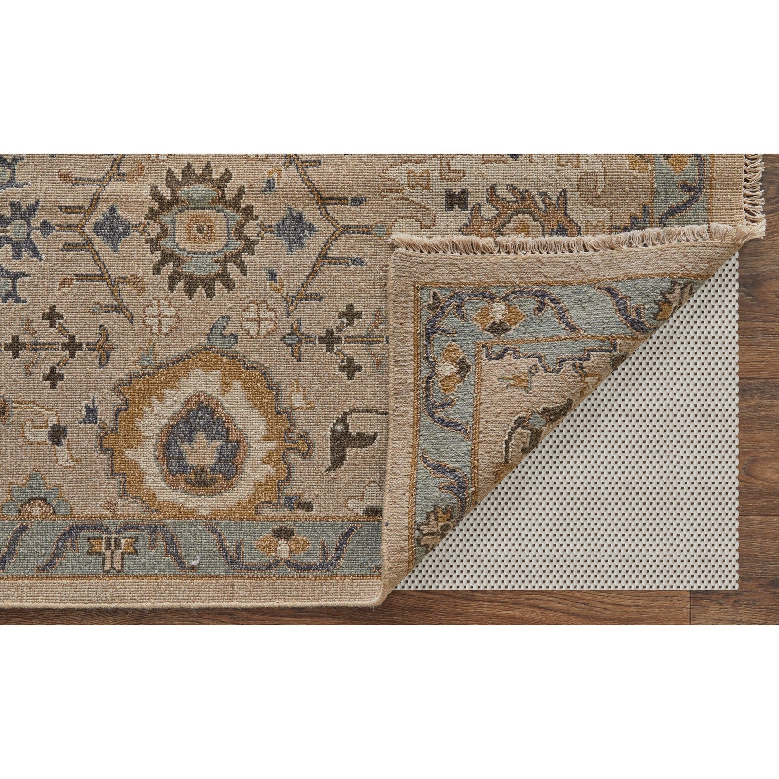 Feizy Corbitt 0613F Traditional Oriental in Tan/Blue/Gold - Image 6