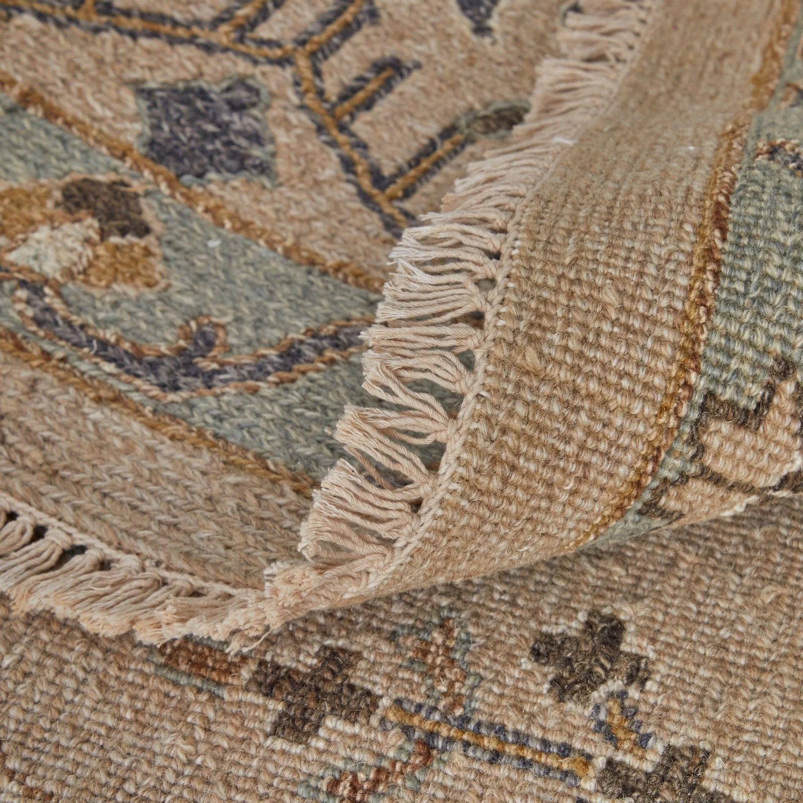 Feizy Corbitt 0613F Traditional Oriental in Tan/Blue/Gold - Image 7