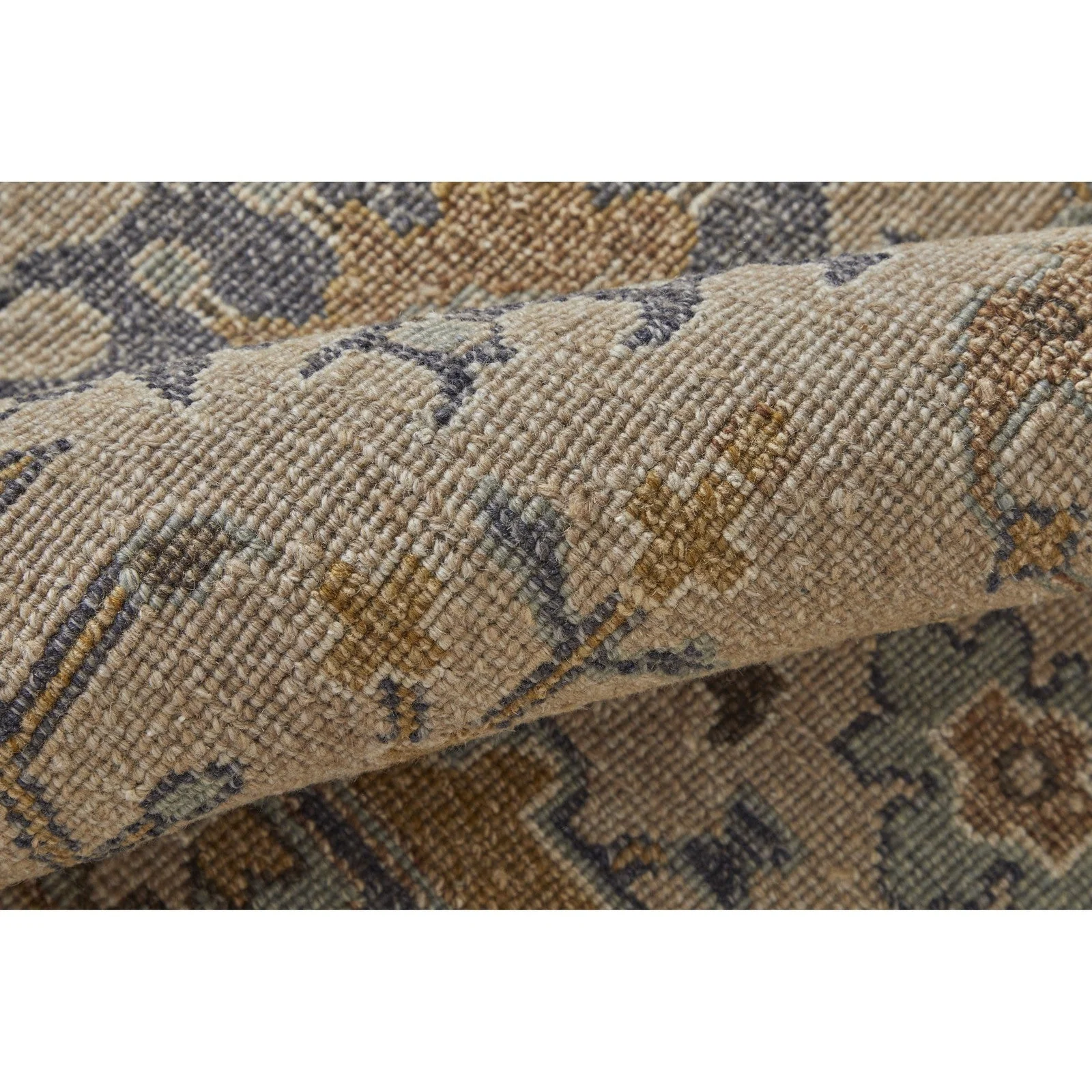 Feizy Corbitt 0613F Traditional Oriental in Tan/Blue/Gold - Image 9