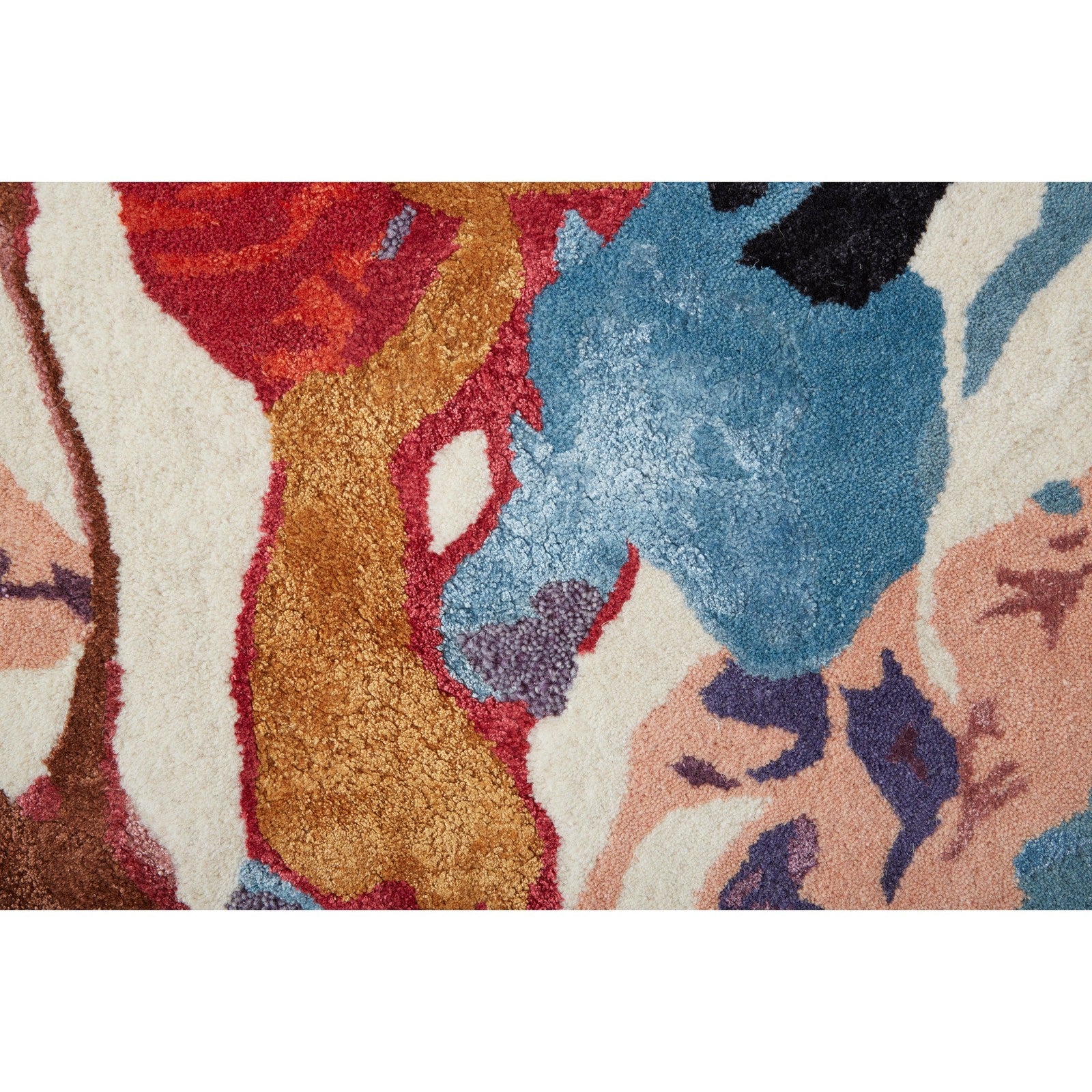 Feizy Dafney 8863F Transitional Floral & Botanical in Red/Blue/Purple - Image 7