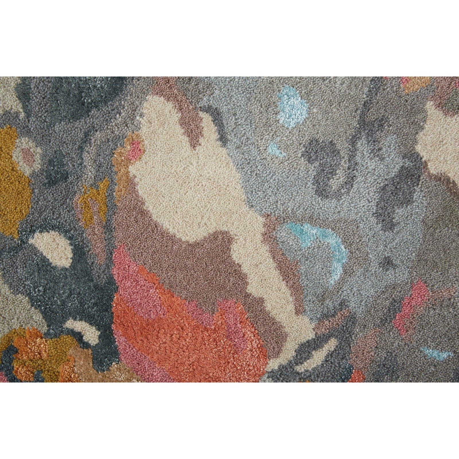 Feizy Dafney 8867F Transitional Floral & Botanical in Blue/Pink/Gray - Image 7