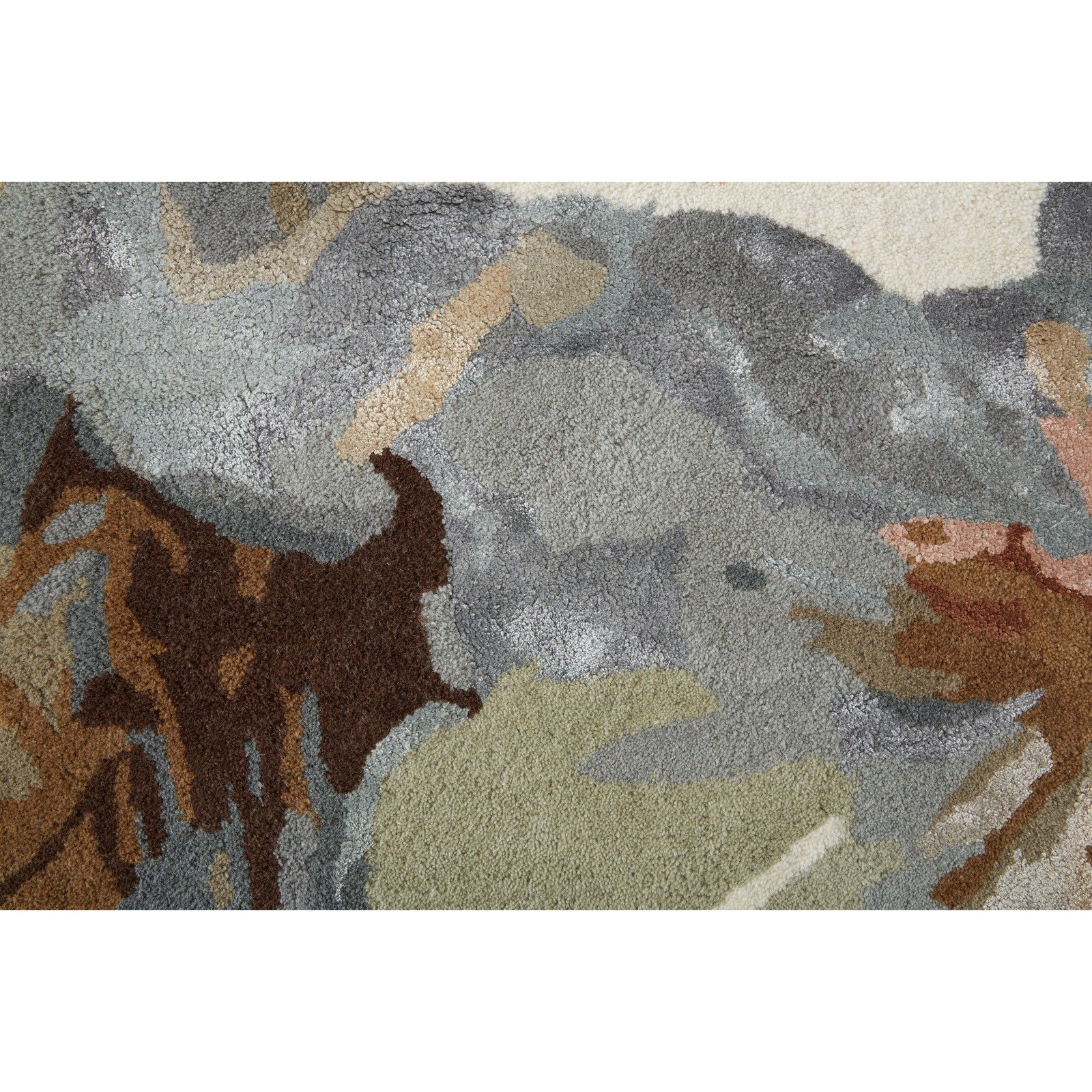 Feizy Dafney 8868F Transitional Floral & Botanical in Tan/Gray/Green - Image 7