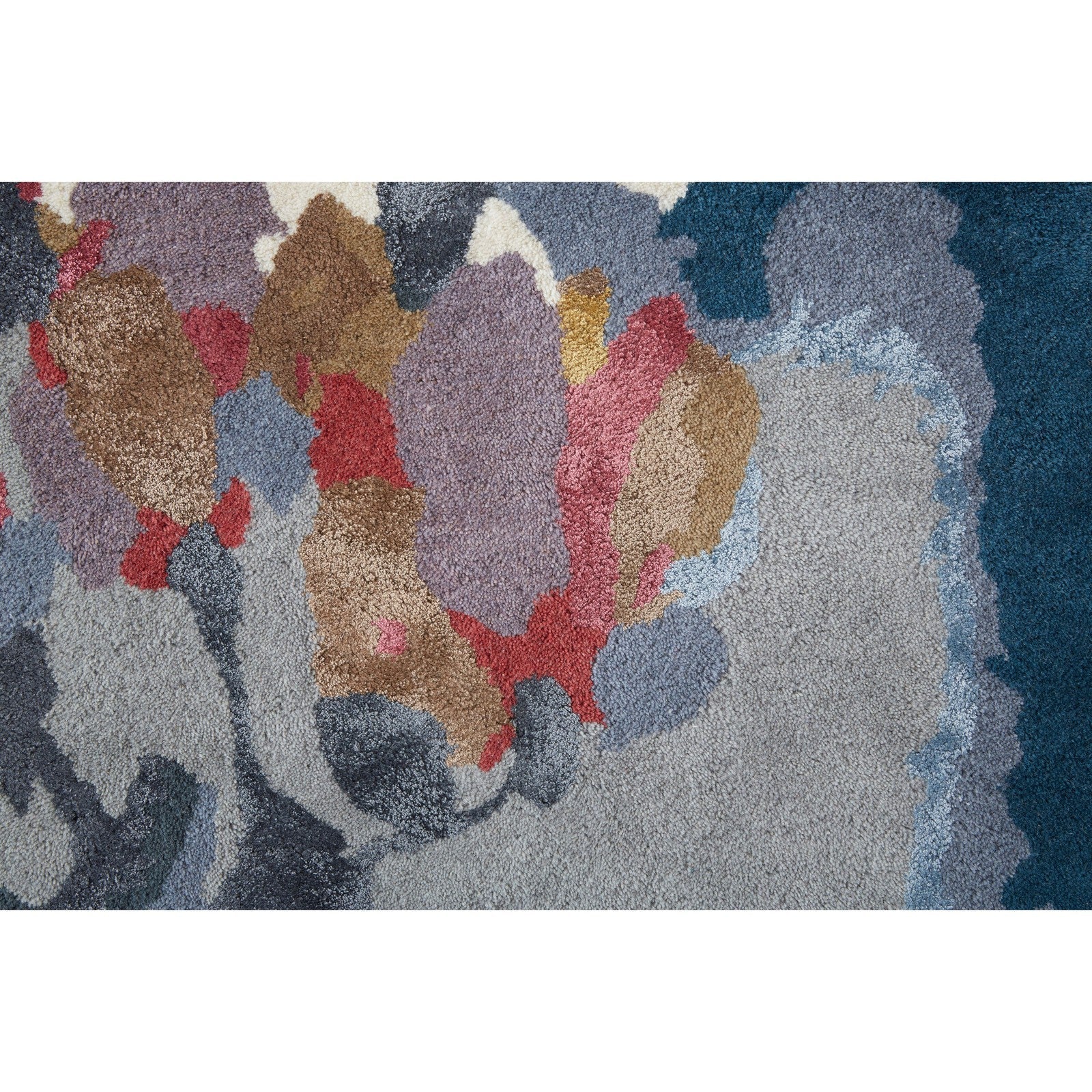 Feizy Dafney 8869F Transitional Floral & Botanical in Blue/Gray/Pink - Image 7
