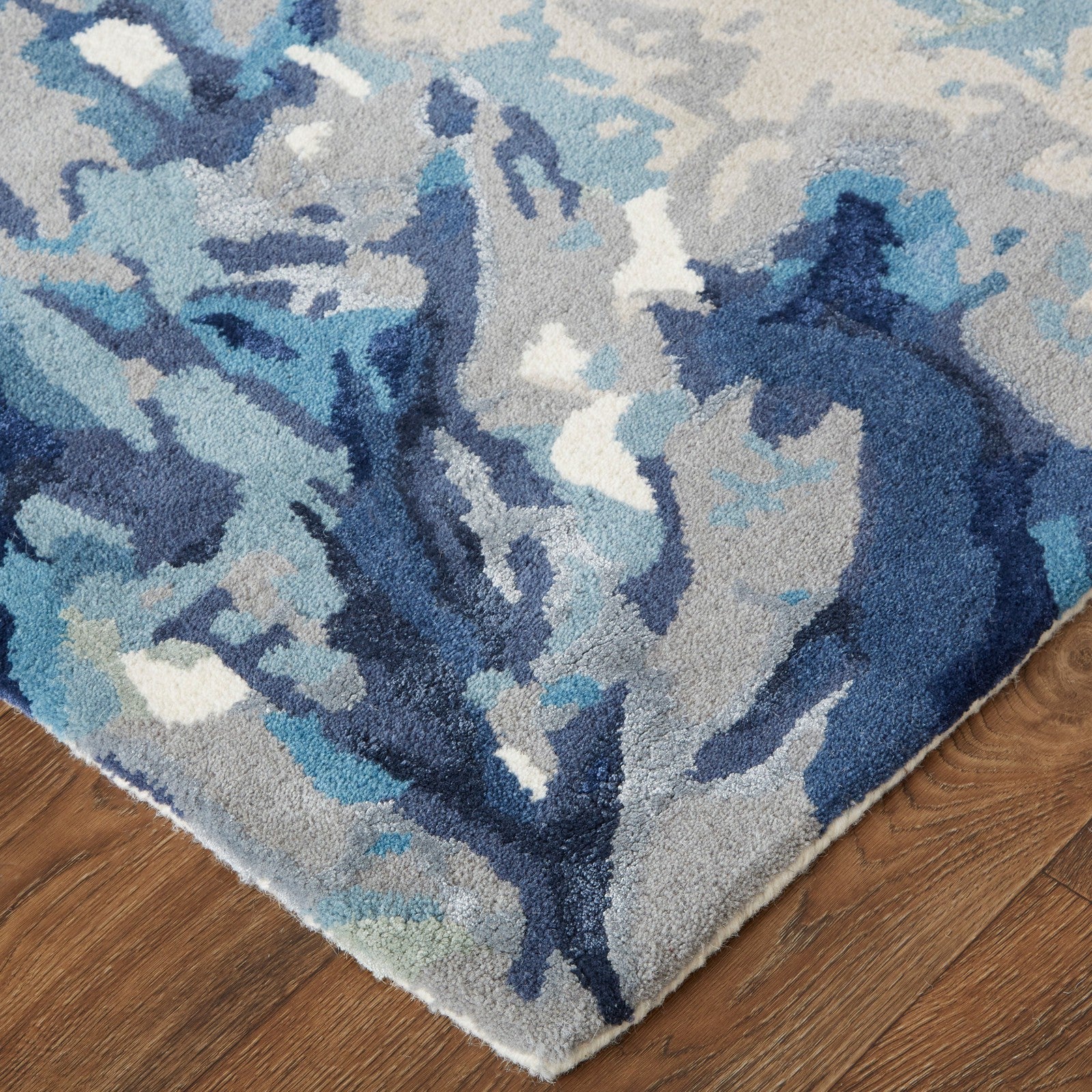 Feizy Dafney 8871F Transitional Floral & Botanical in Blue - Image 4