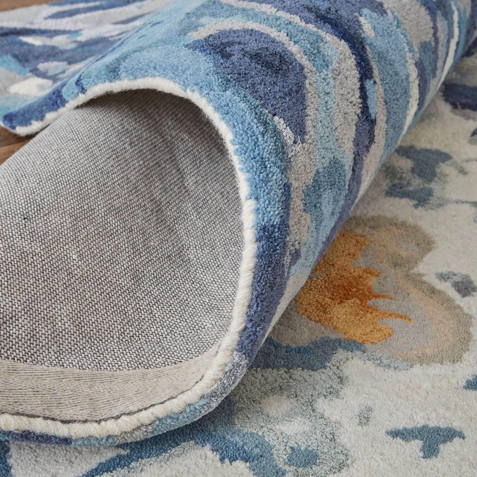 Feizy Dafney 8871F Transitional Floral & Botanical in Blue - Image 8