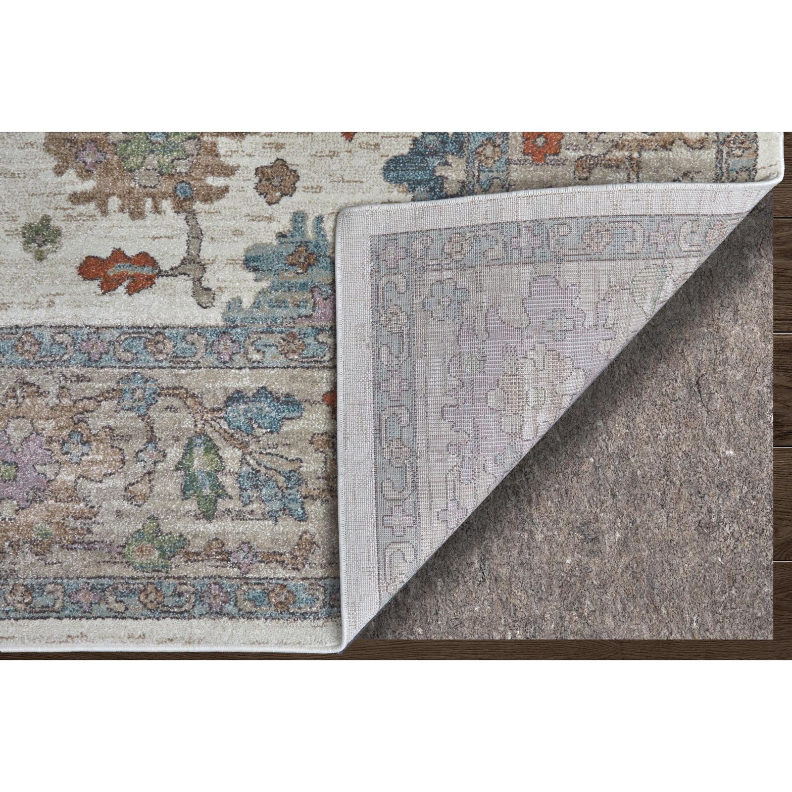 Feizy Dartmouth 39QJF Transitional Floral & Botanical Rug in Ivory/Brown/Blue - Image 4