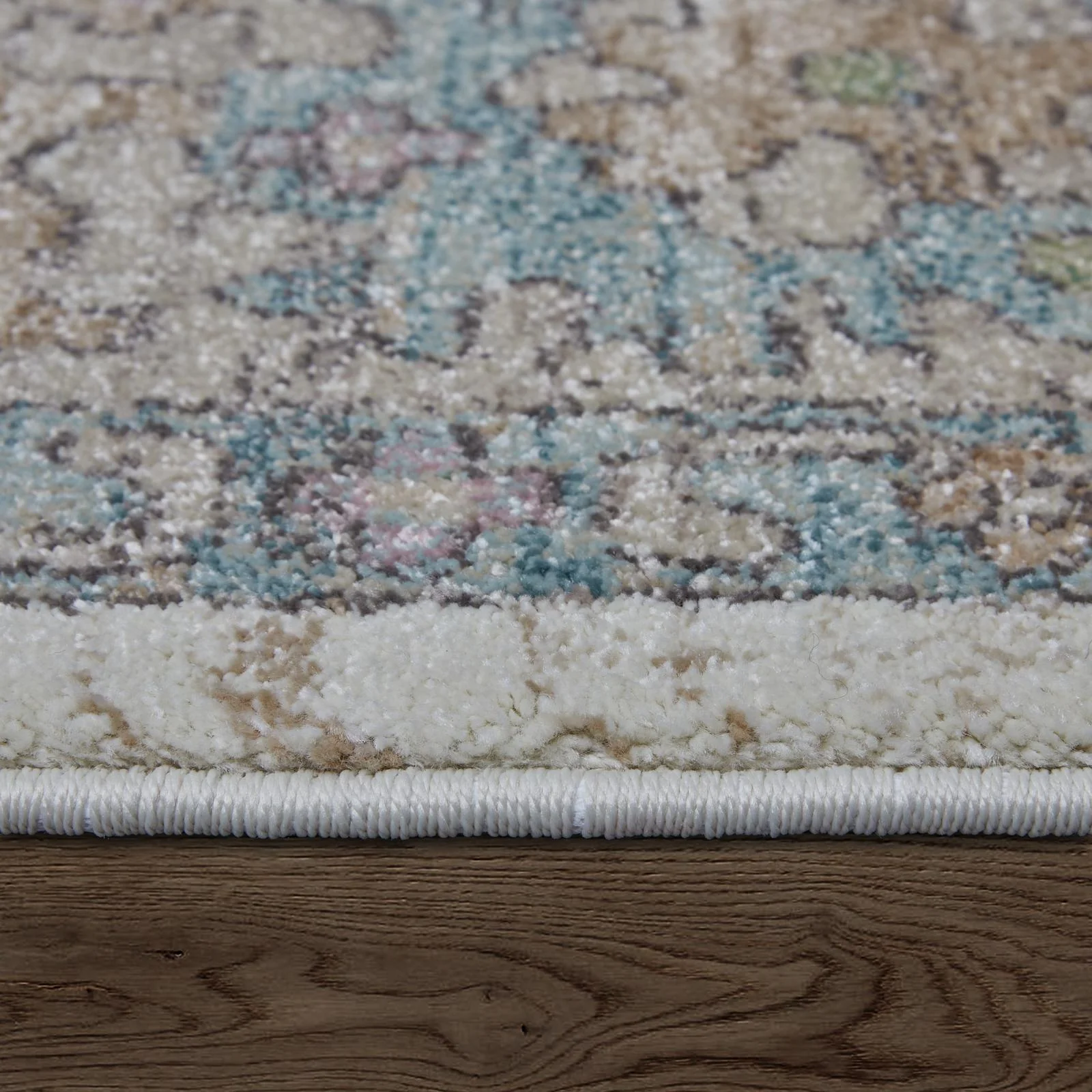 Feizy Dartmouth 39QJF Transitional Floral & Botanical Rug in Ivory/Brown/Blue - Image 8
