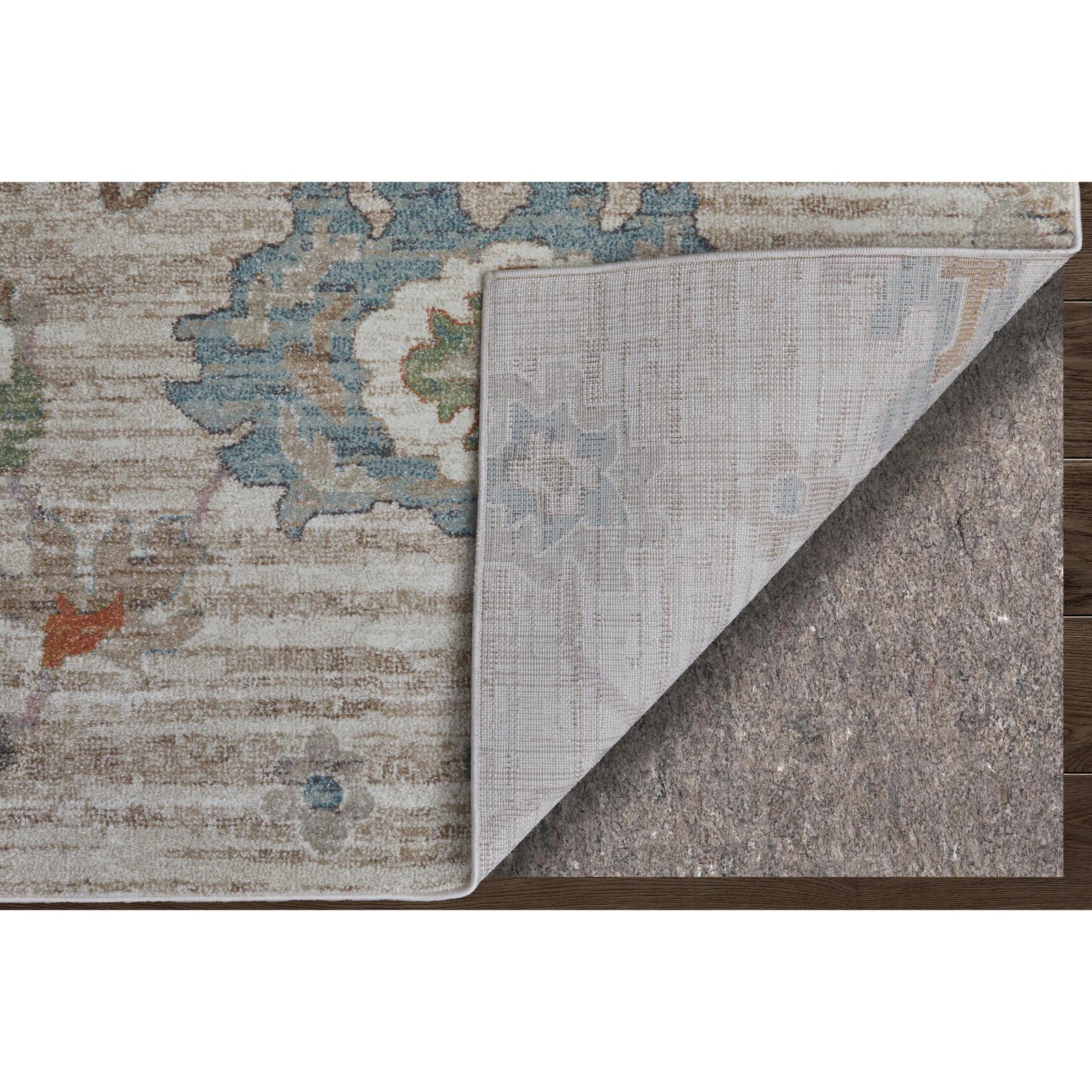 Feizy Dartmouth 39QKF Transitional Abstract Rug in Tan/Brown/Blue - Image 4