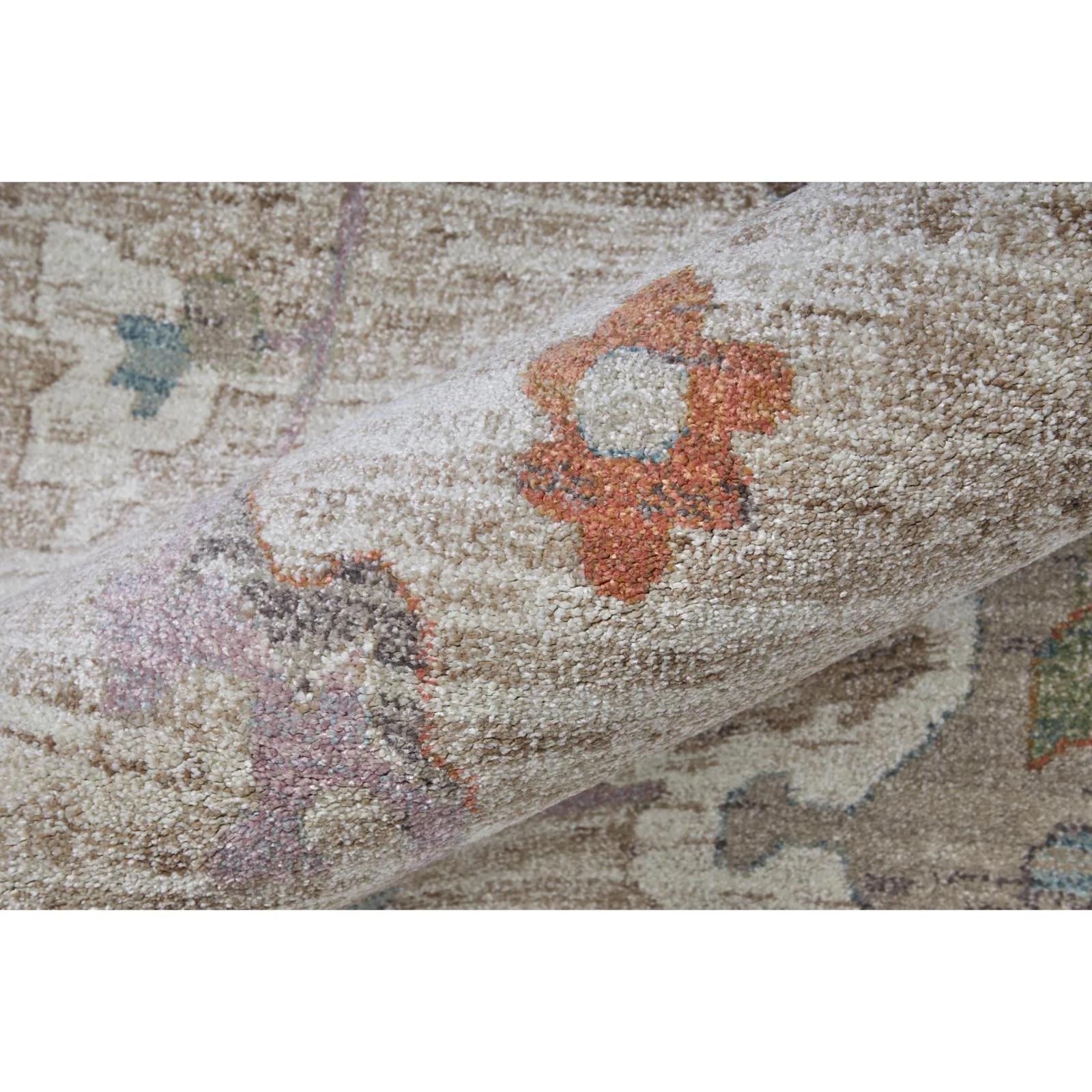 Feizy Dartmouth 39QKF Transitional Abstract Rug in Tan/Brown/Blue - Image 5